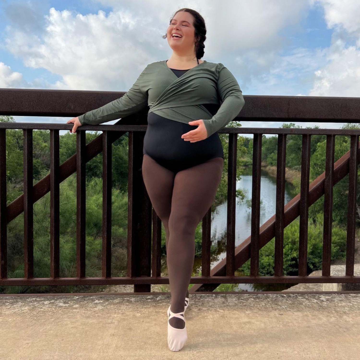120 Denier Convertible Dance Tights - Hot Chocolate - Image 6