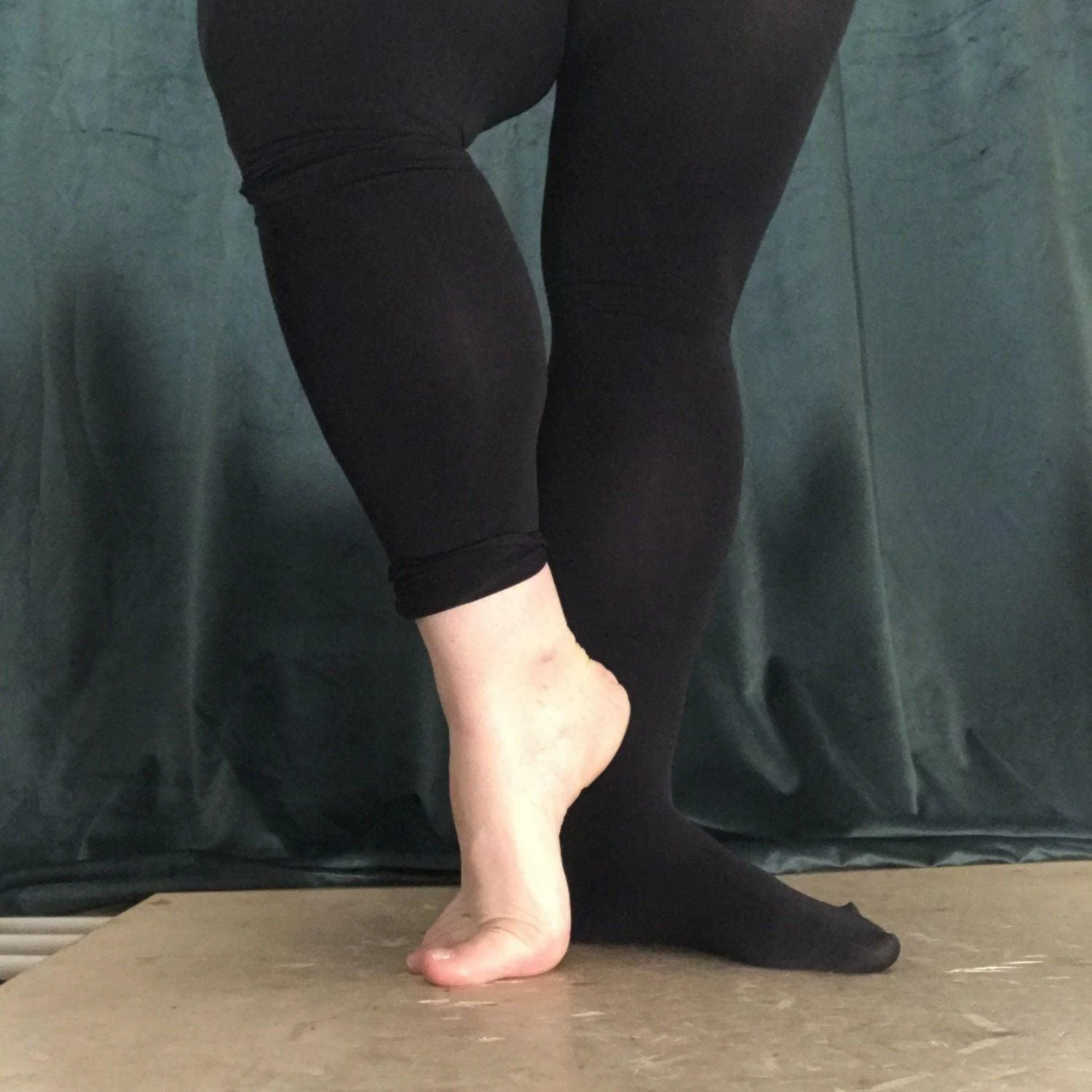 120 Denier Convertible Dance Tights - Black - Image 4