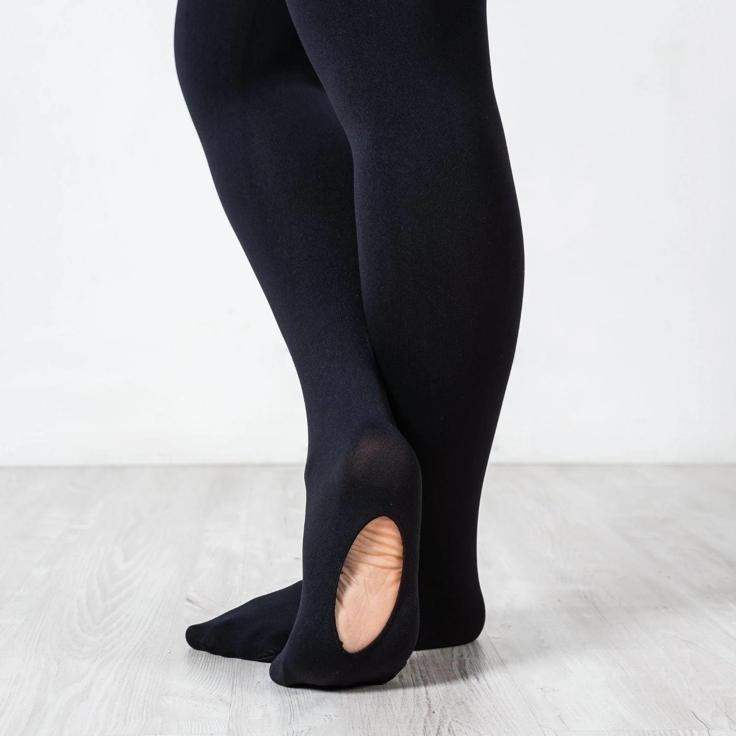 120 Denier Convertible Dance Tights - Black - Image 7