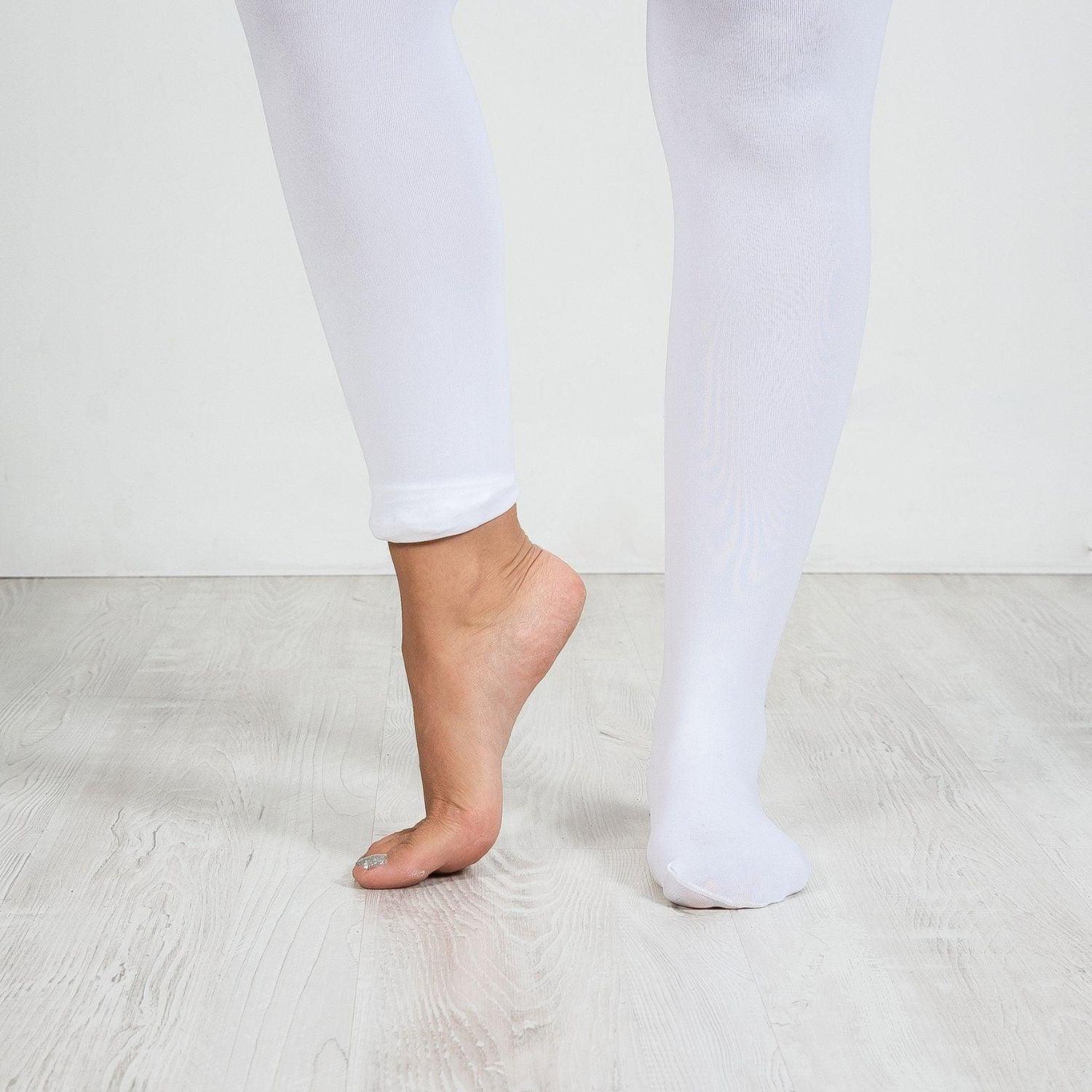 Convertible Dance Tights - White - Image 7