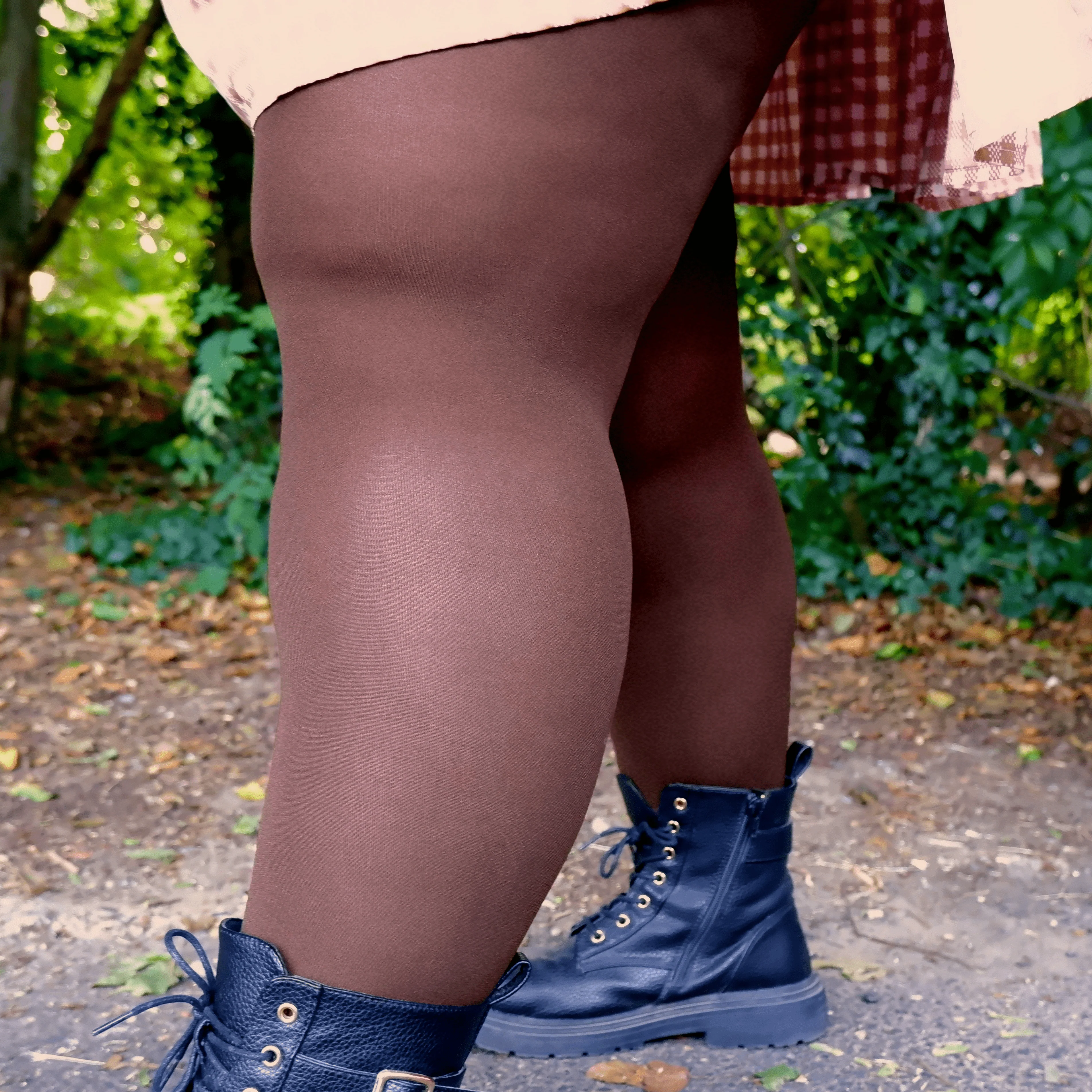 120 Denier Super-Opaque Tights - Hot Chocolate - Image 5