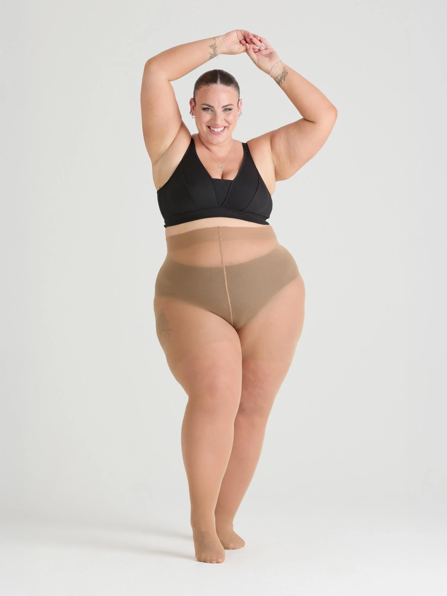 30 Denier Sheer Tights - Caramel Latte - Image 8