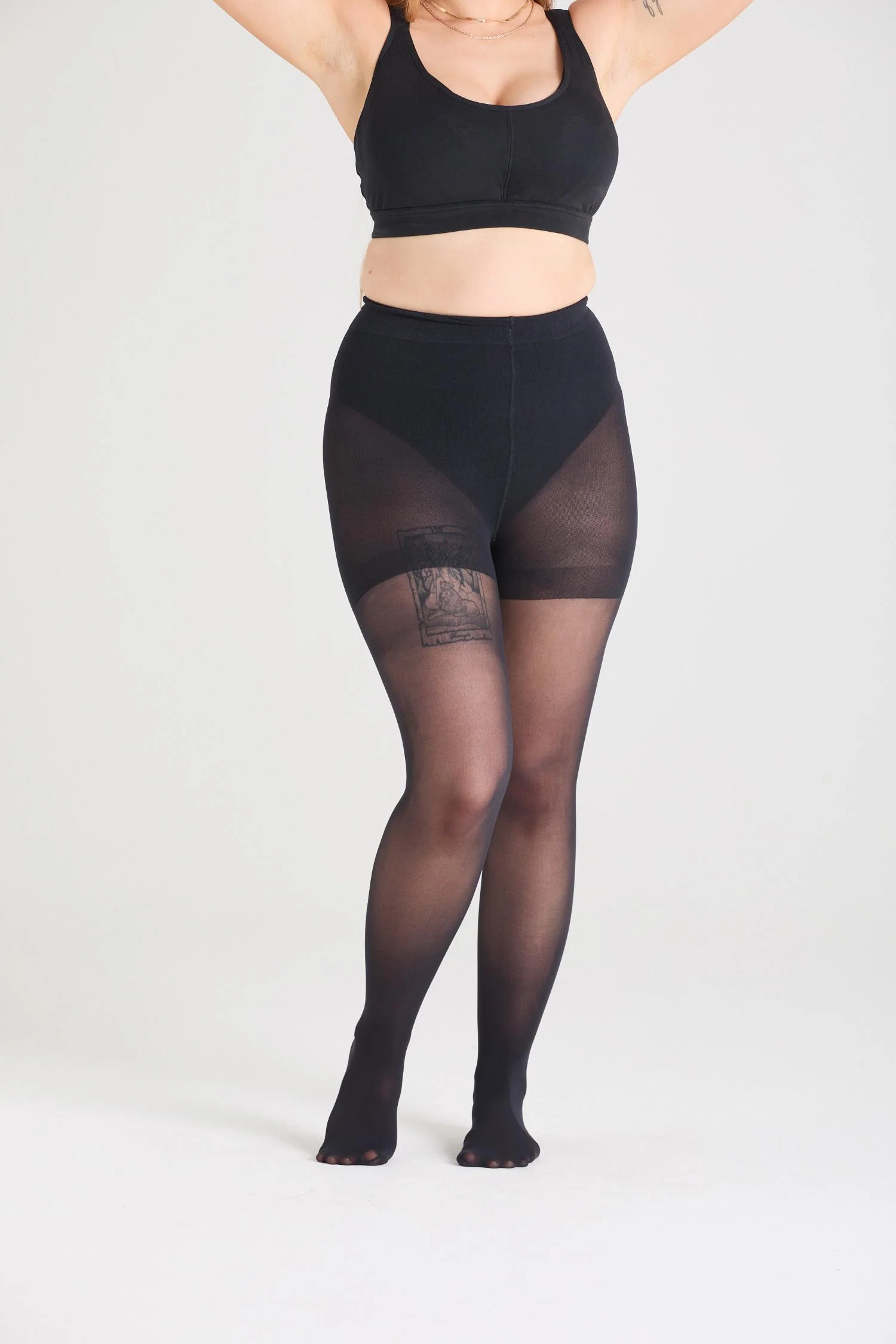 30 Denier Sheer Tights - Liquorice - Image 6