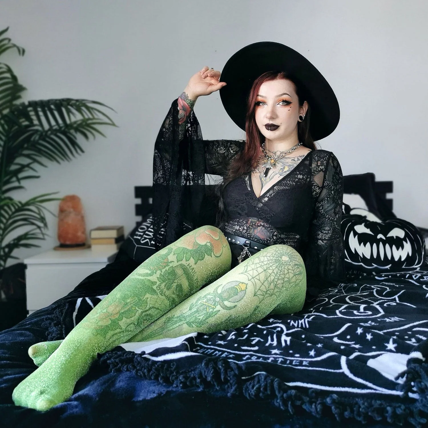 Sheer Lux Sparkle Tights - Peas - Image 10