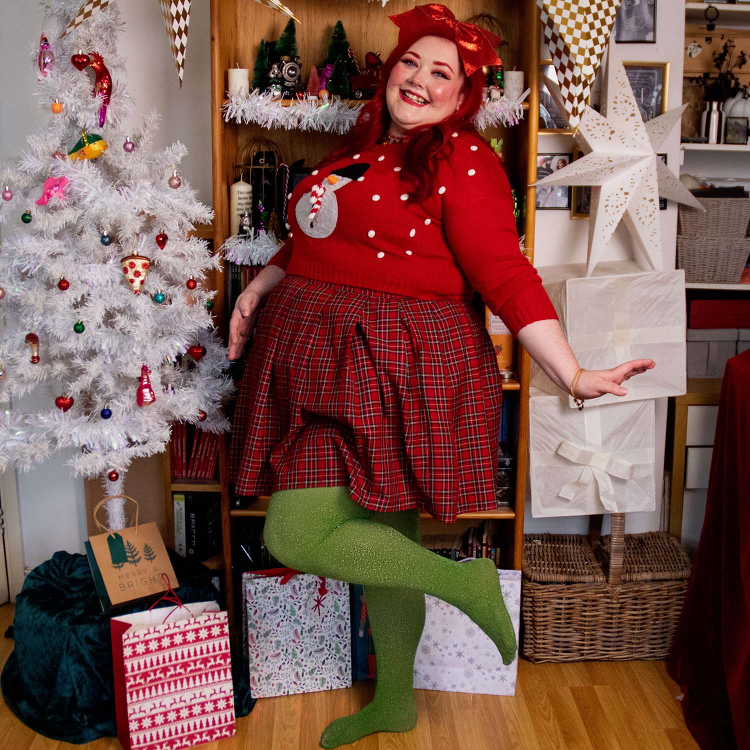 Sheer Lux Sparkle Tights - Peas - Image 14