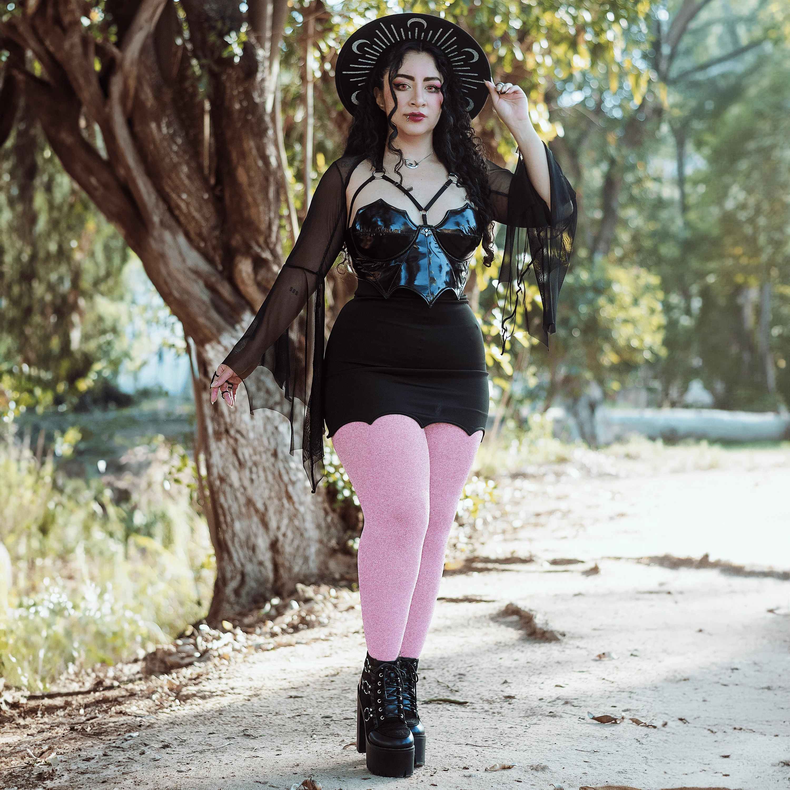 Lux Sparkle Tights - Rose Quartz - Image 3