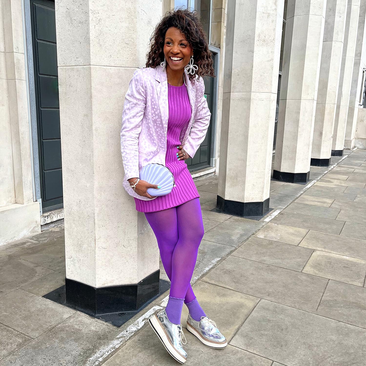 30 Denier Sheer Tights - Purple Haze - Image 7
