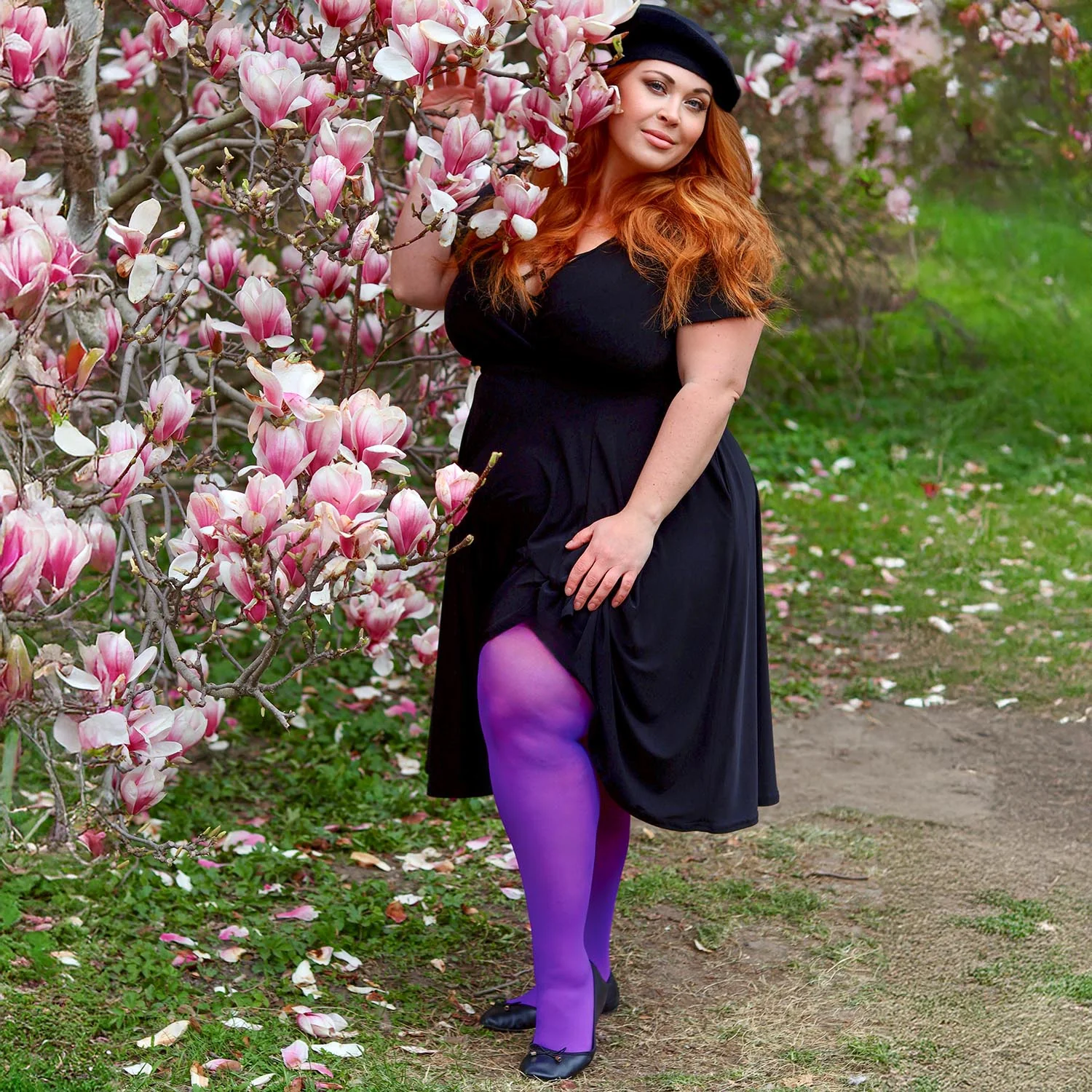 30 Denier Sheer Tights - Purple Haze - Image 8