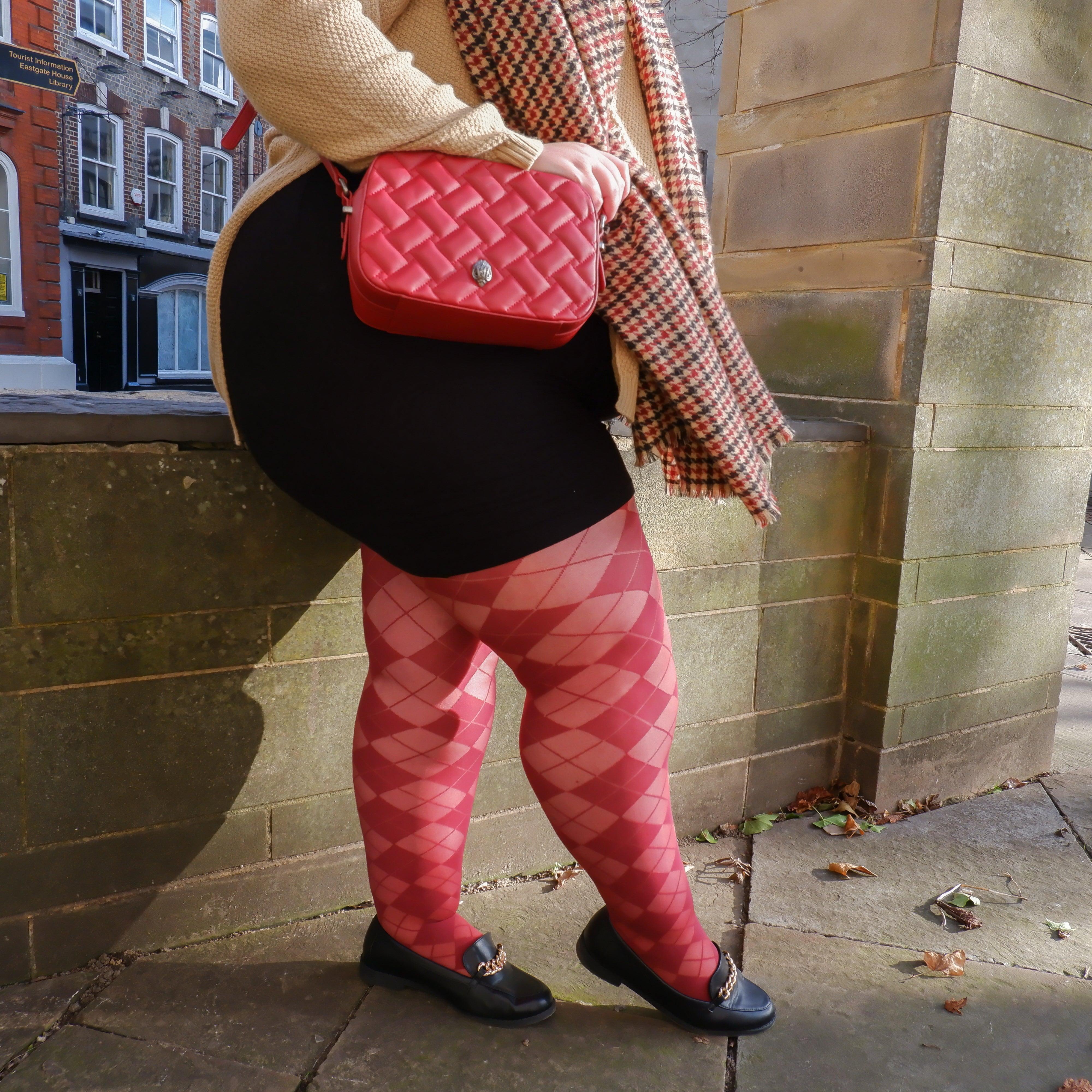 Diamond Tights - Burgundy - Image 8