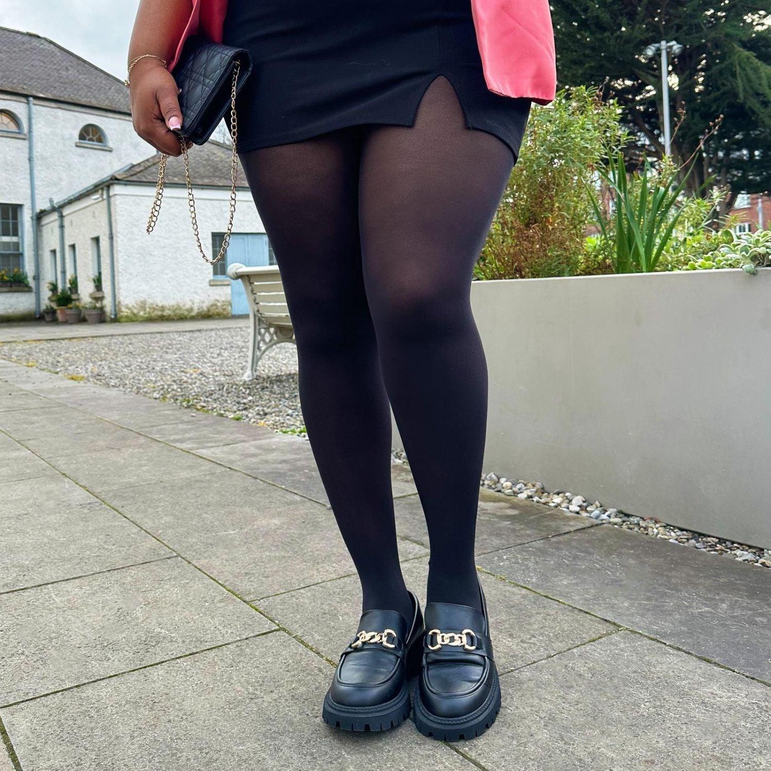 50 Denier Semi-Opaque Tights - Black - Image 8