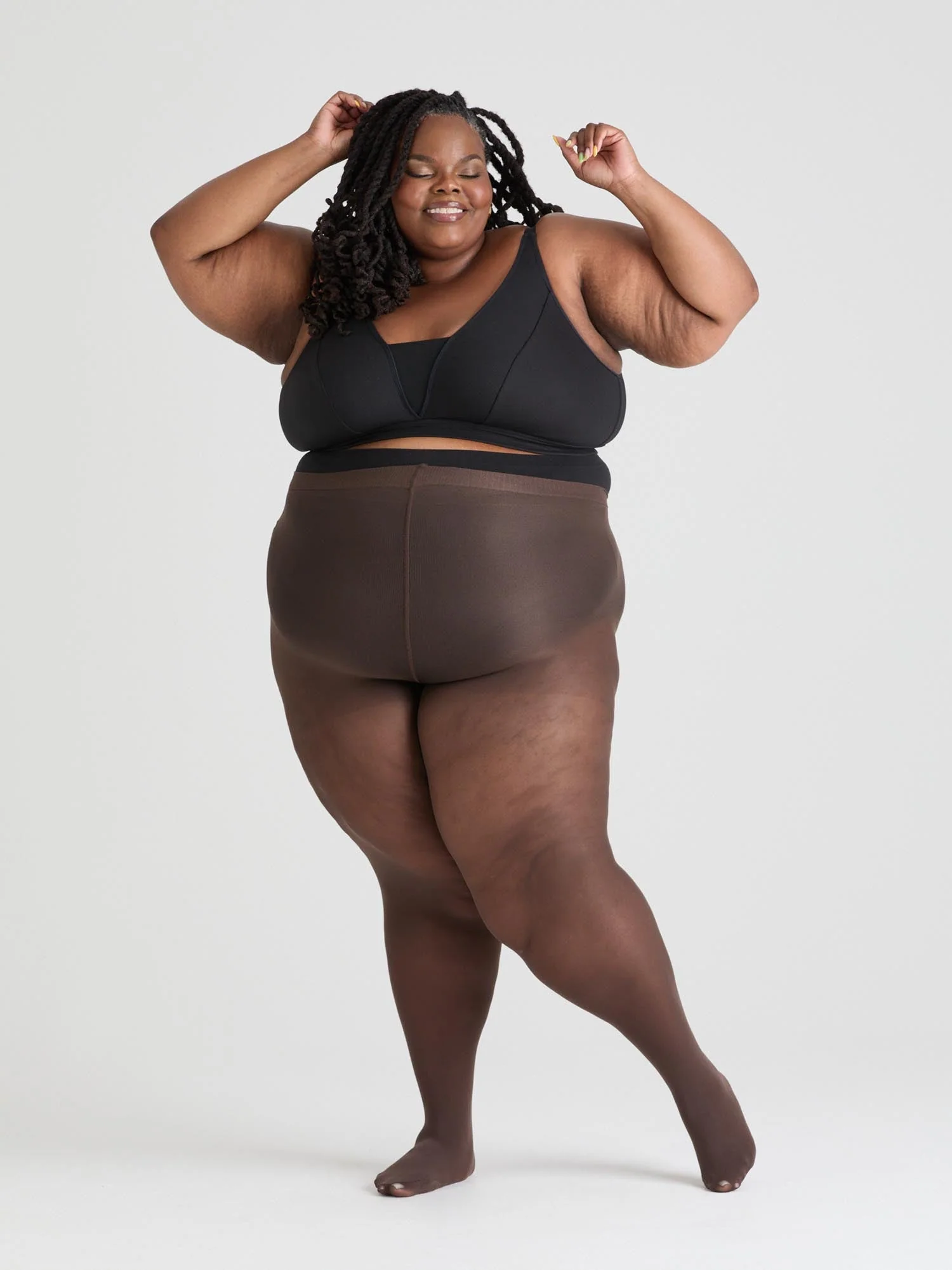 50 Denier Semi-Opaque Tights - Hot Chocolate - Image 8