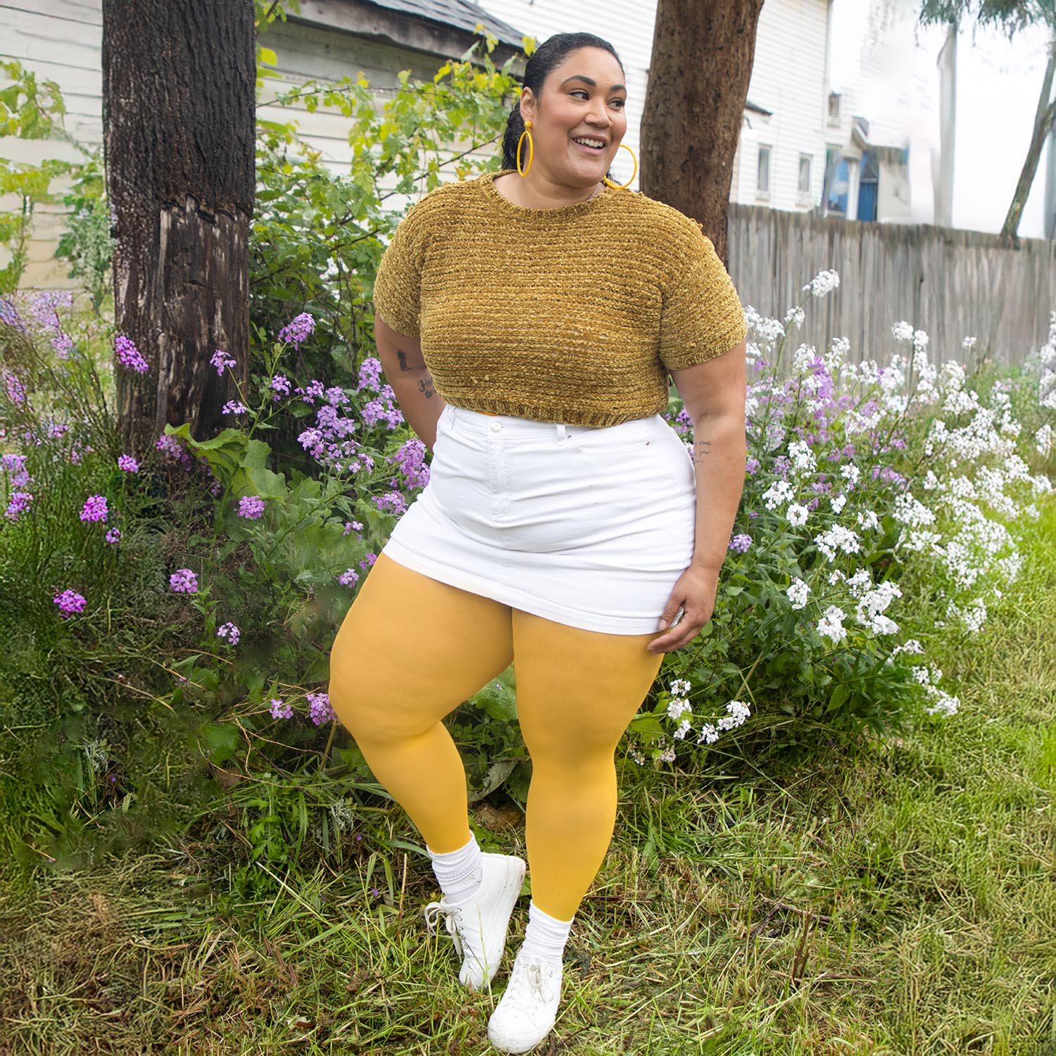 50 Denier Semi-Opaque Tights - Mimosa - Image 3