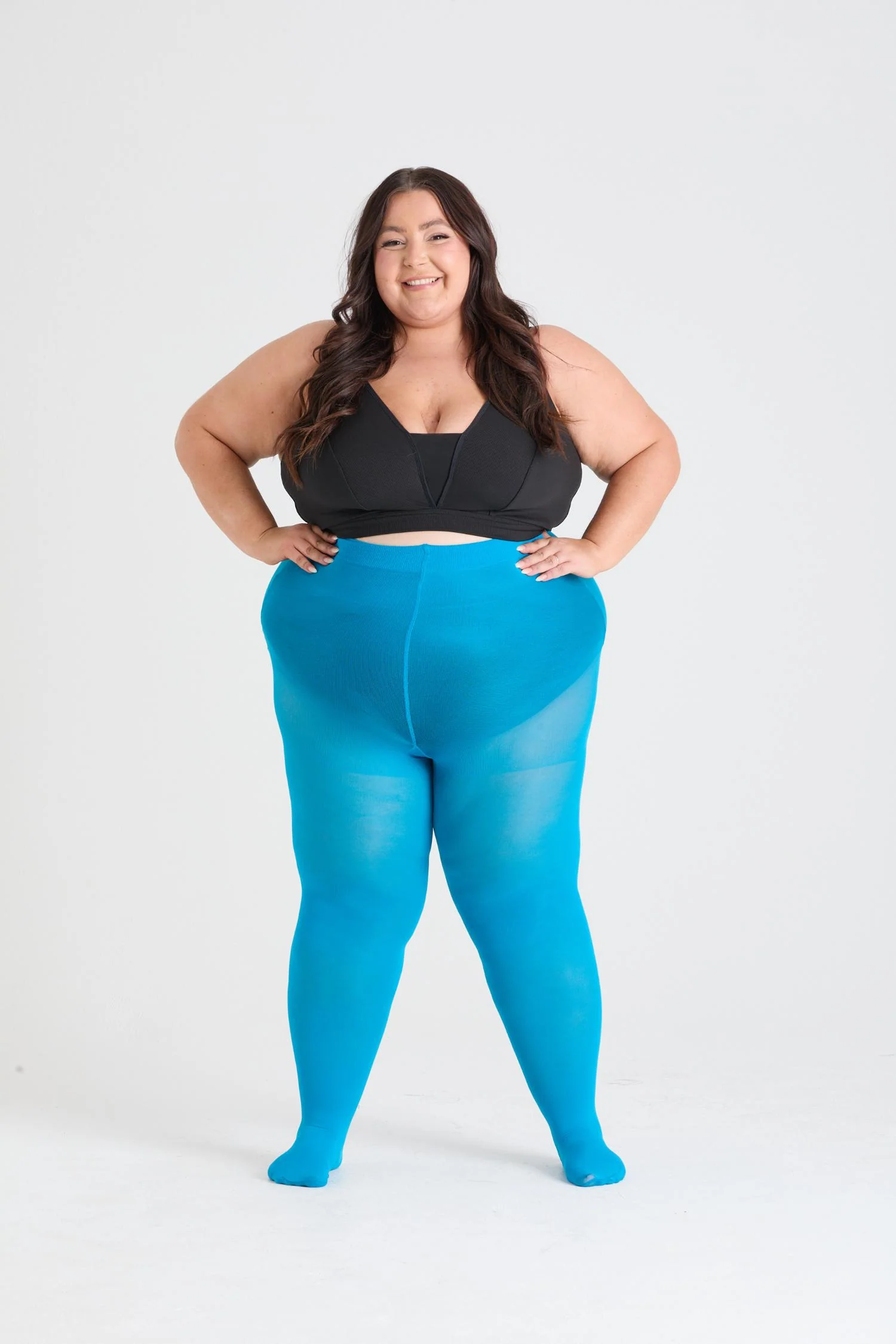 50 Denier Semi-Opaque Tights - Petrol Blue - Image 5