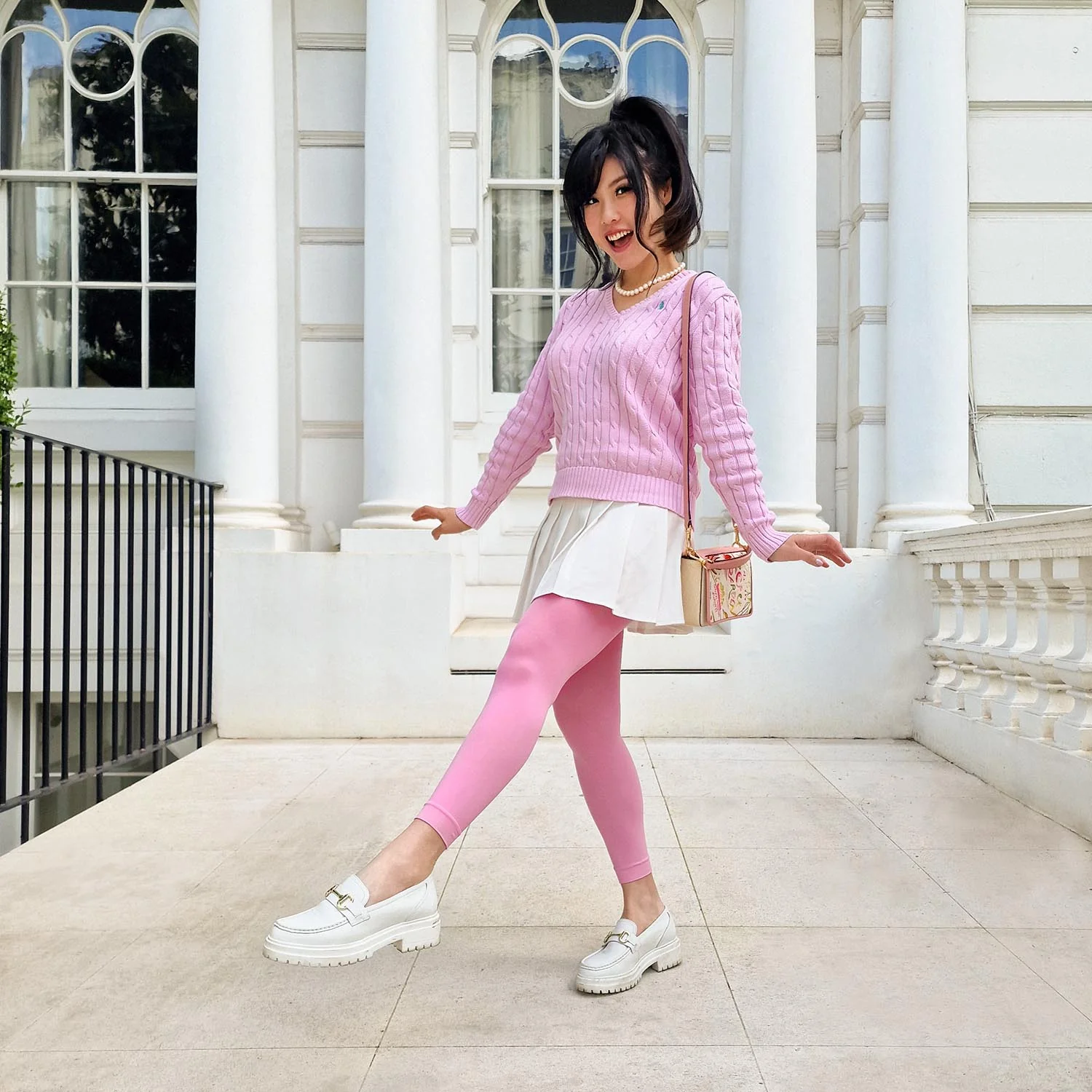 80 Denier Footless Tights - Dragon Fruit - Image 3