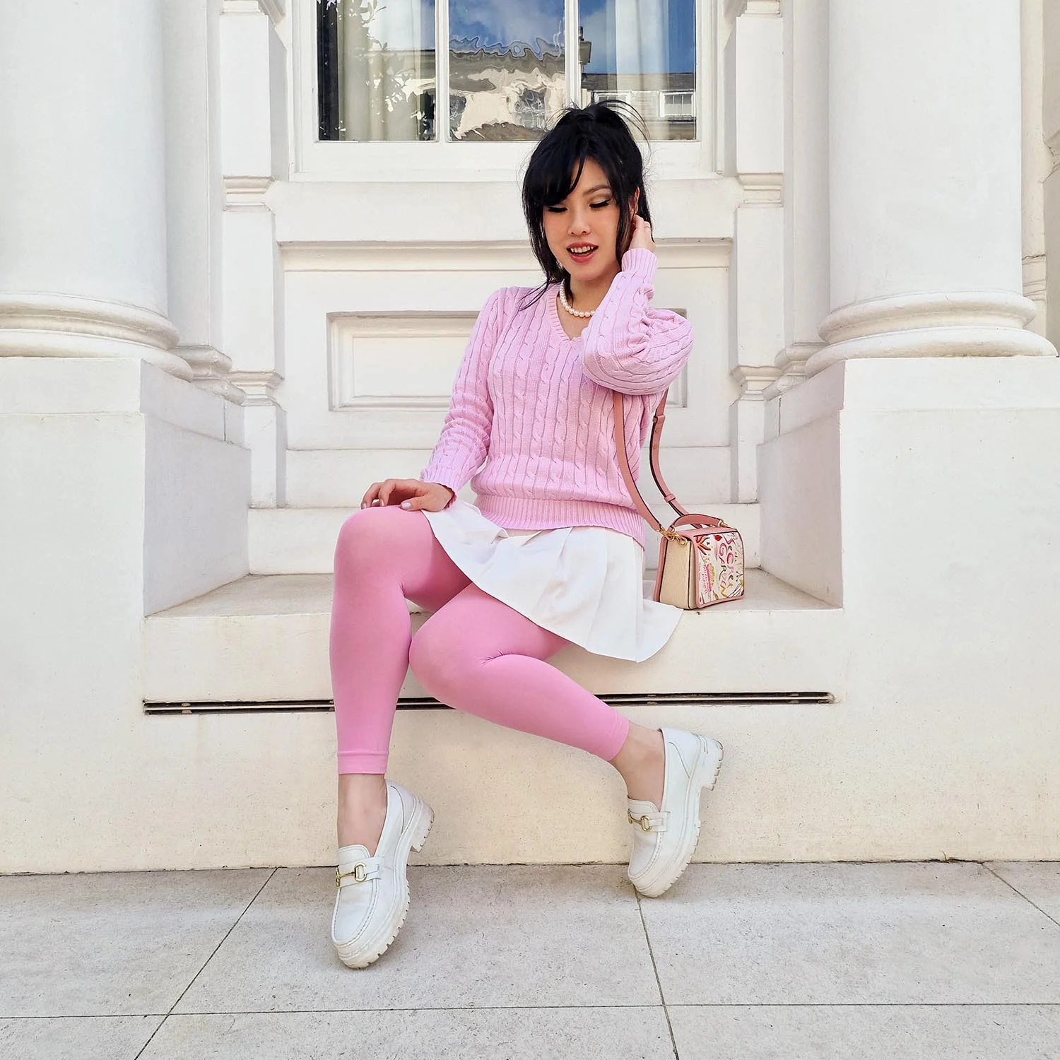 80 Denier Footless Tights - Dragon Fruit - Image 8