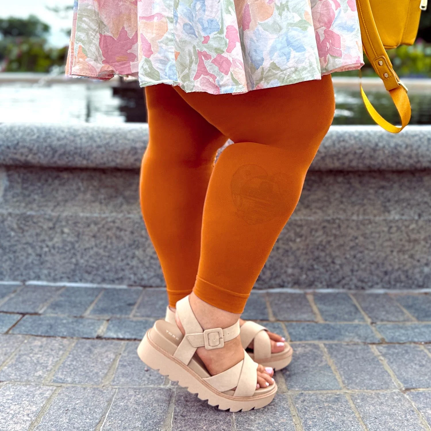 80 Denier Footless Tights - Toffee Apple - Image 6