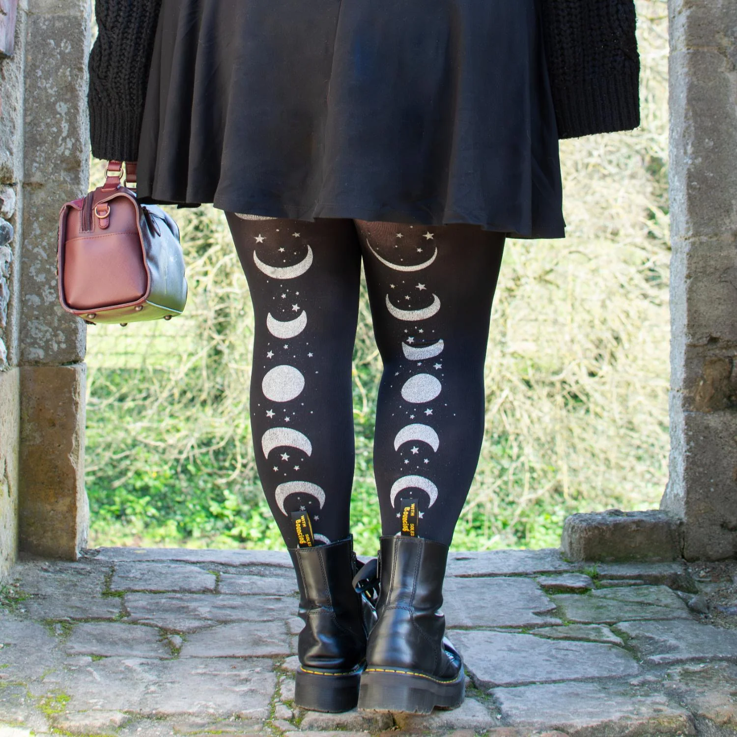 80 Denier Opaque Tights - Moon Phases - Image 9