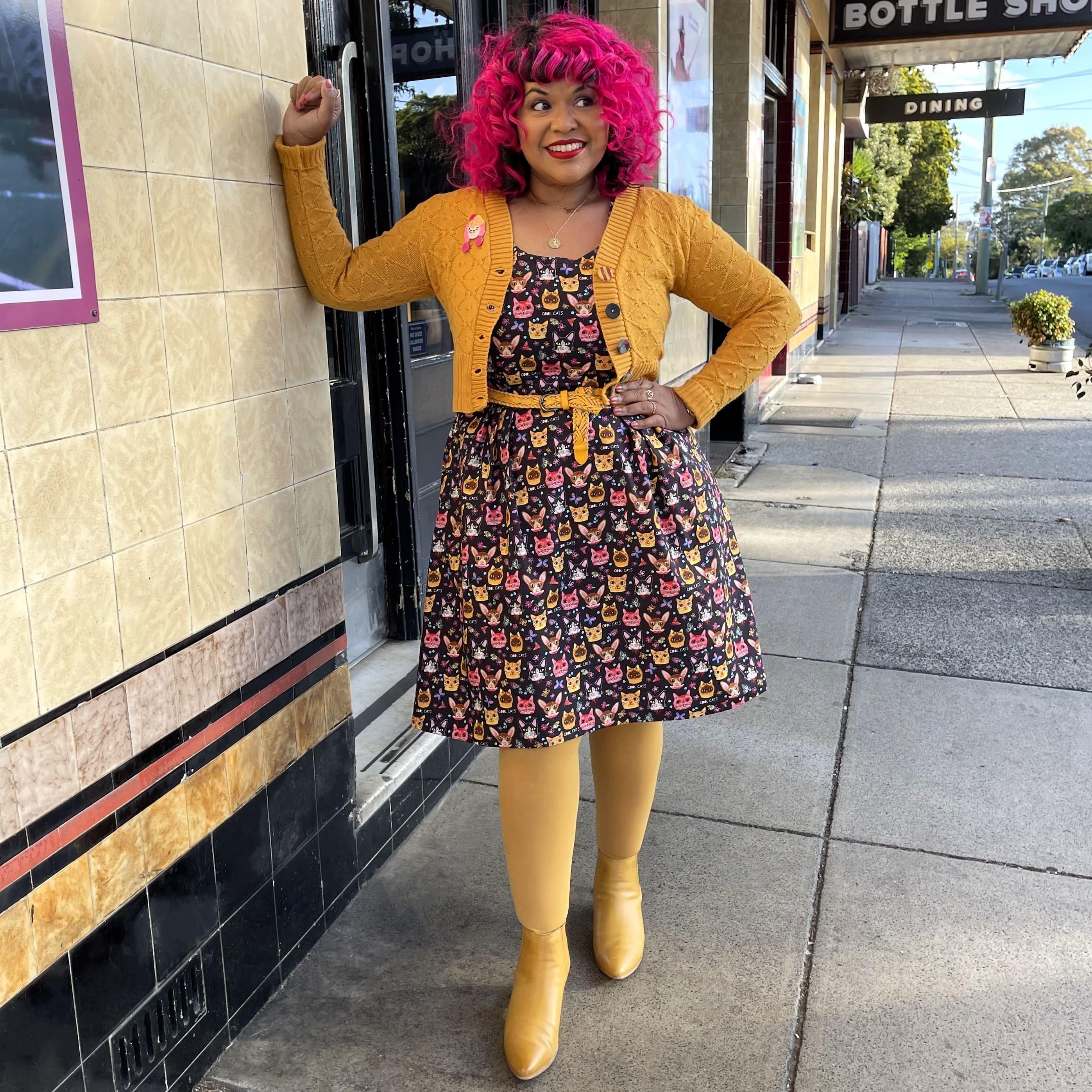 80 Denier Opaque Tights - Colonel Mustard - Image 3