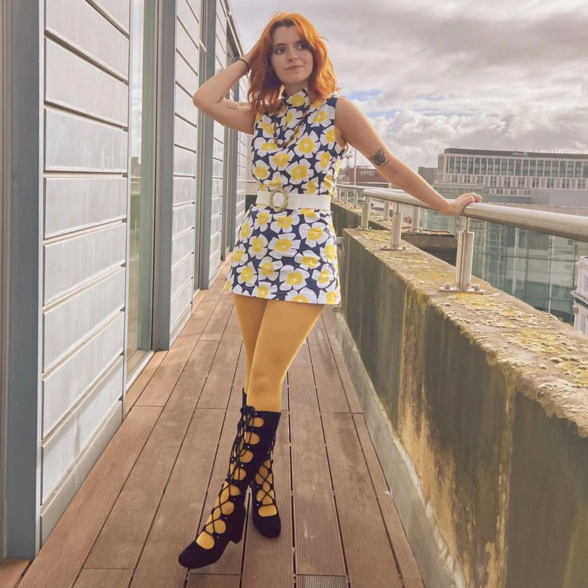 80 Denier Opaque Tights - Colonel Mustard - Image 9