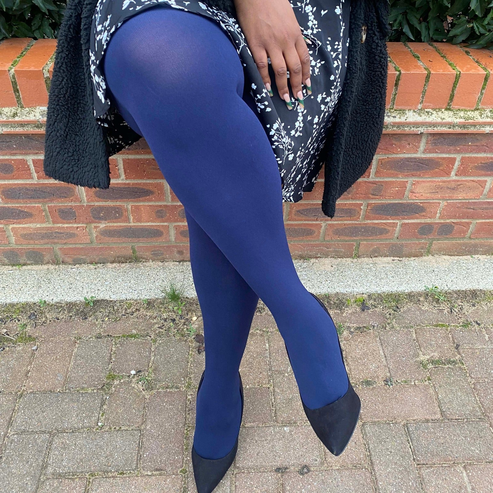 80 Denier Opaque Tights - Navy - Image 9