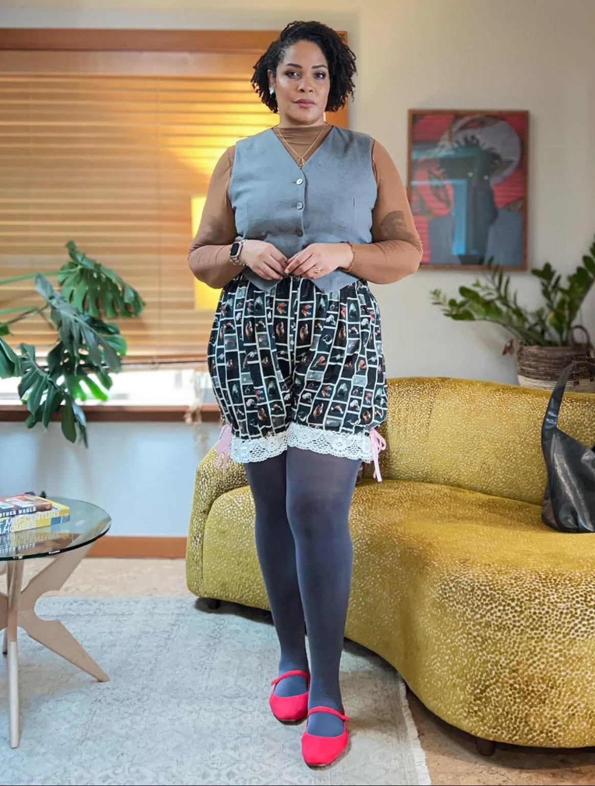 80 Denier Opaque Tights - Slate - Image 3