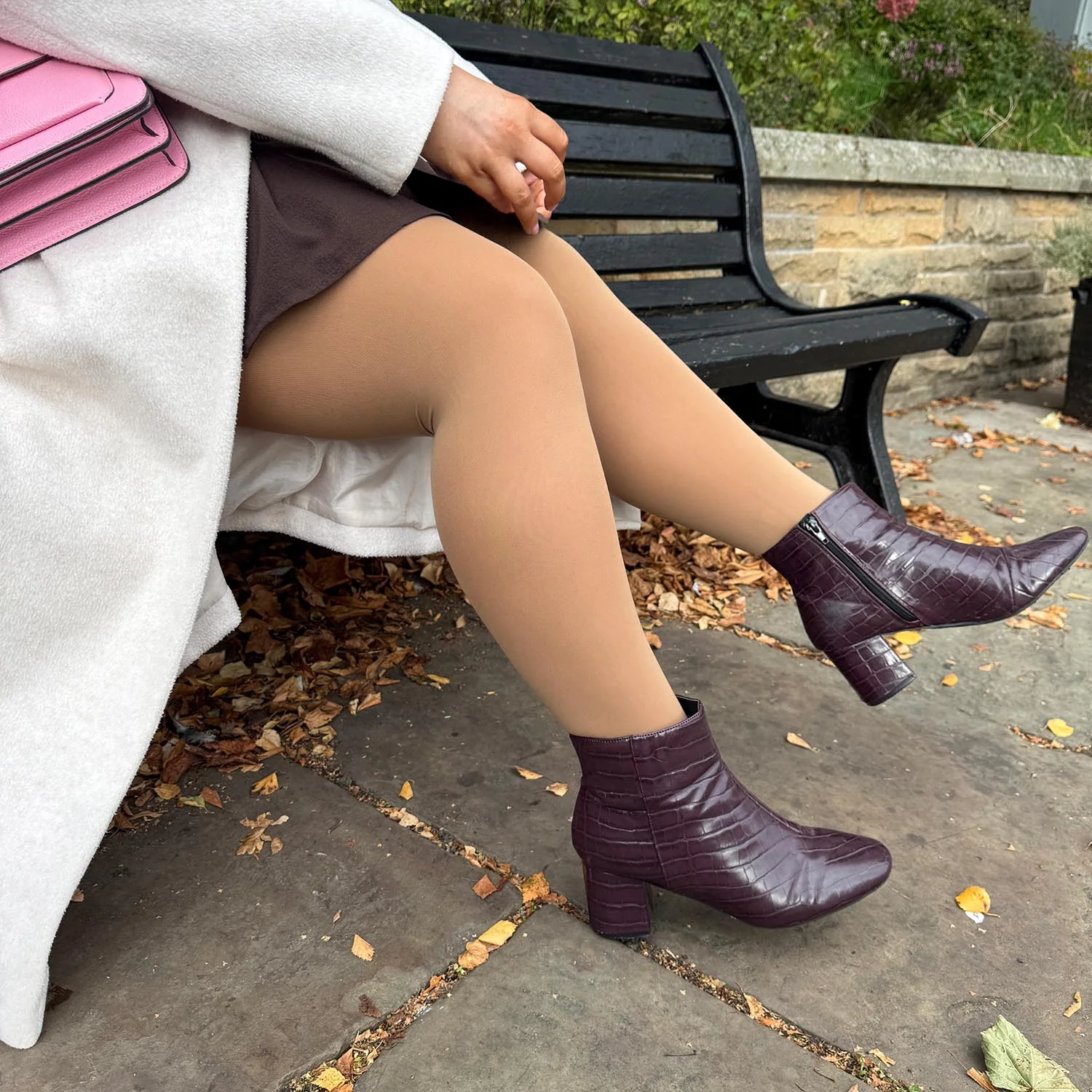 80 Denier Opaque Tights - Caramel Latte - Image 3