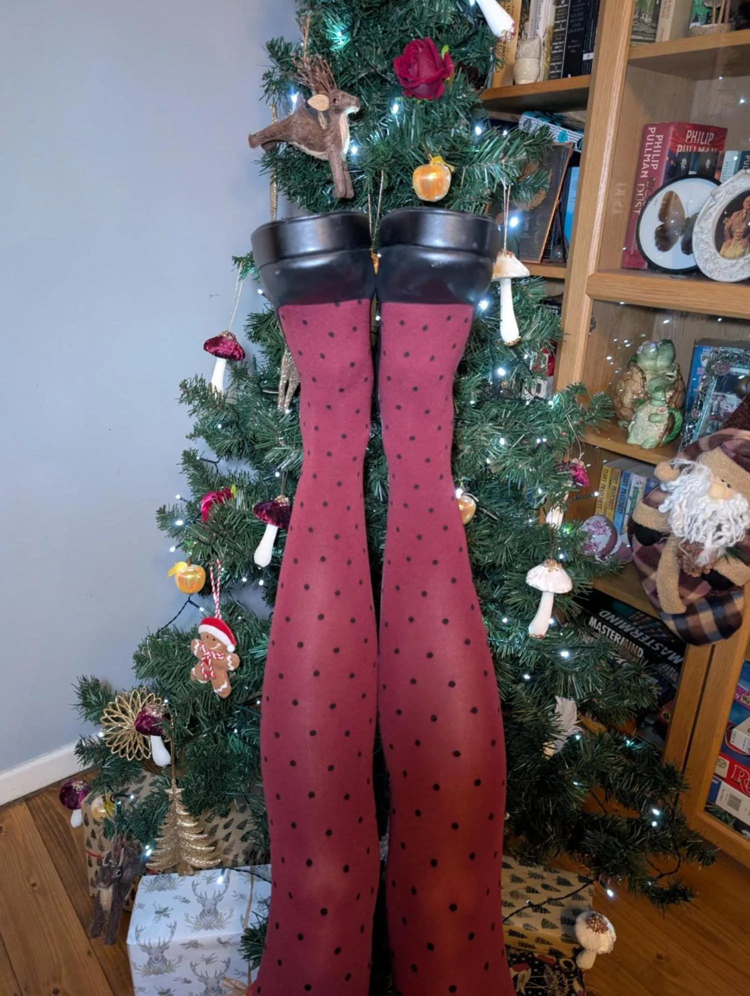80 Denier Opaque Tights - Cherry Dot - Image 10