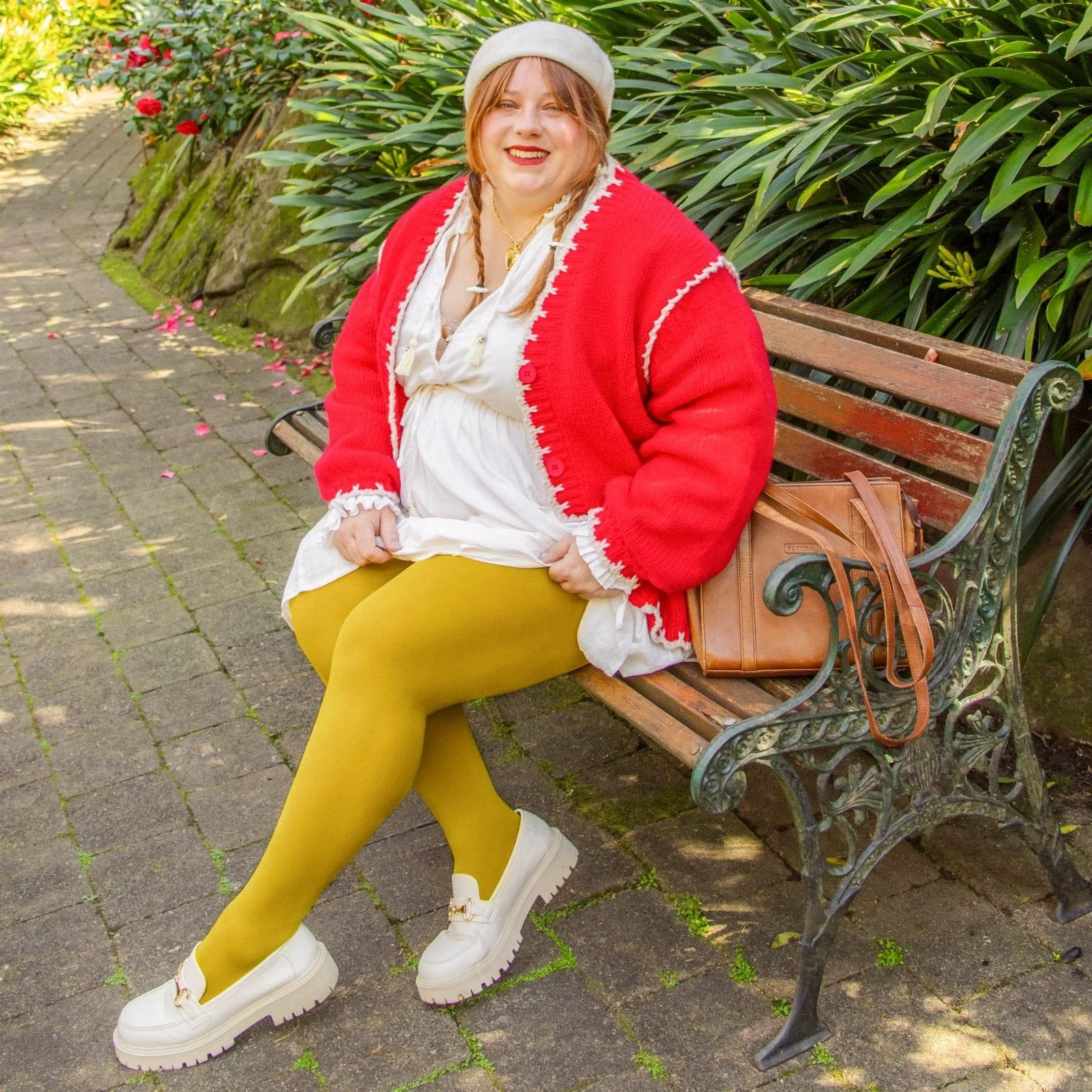 80 Denier Opaque Tights - Dijon - Image 2