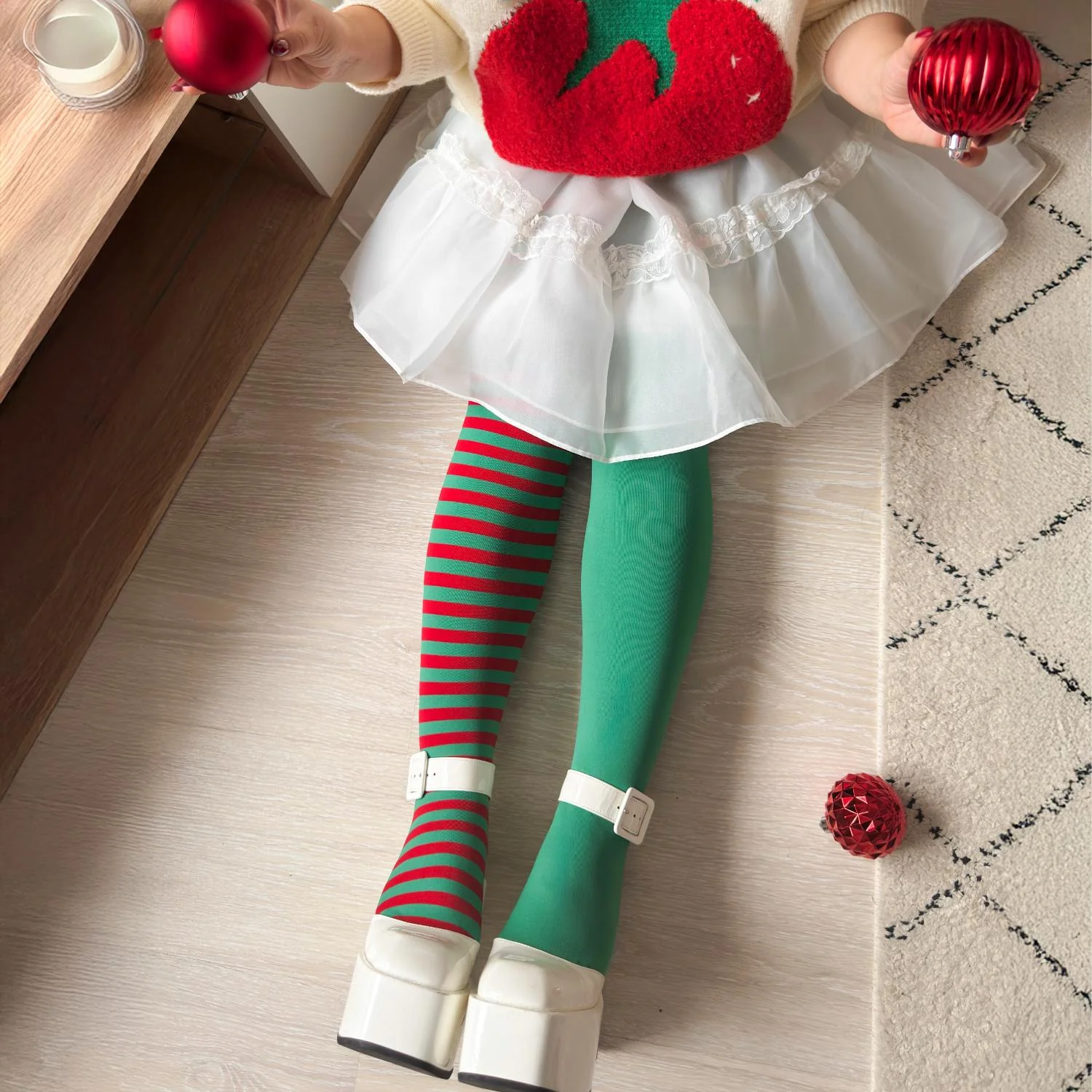 80 Denier Duo Tights - Elf - Image 2