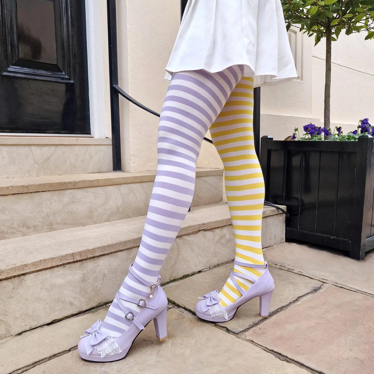 80 Denier Duo Tights - Mellow Yellow