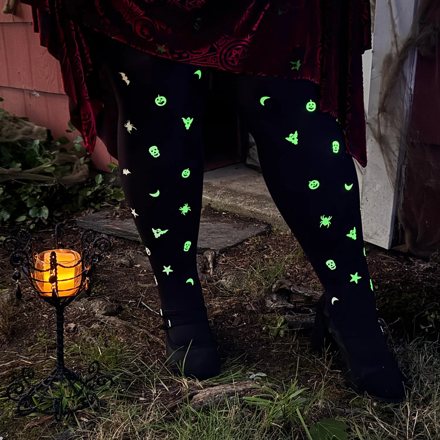 80 Denier UV Reactive Tights - Glowsty