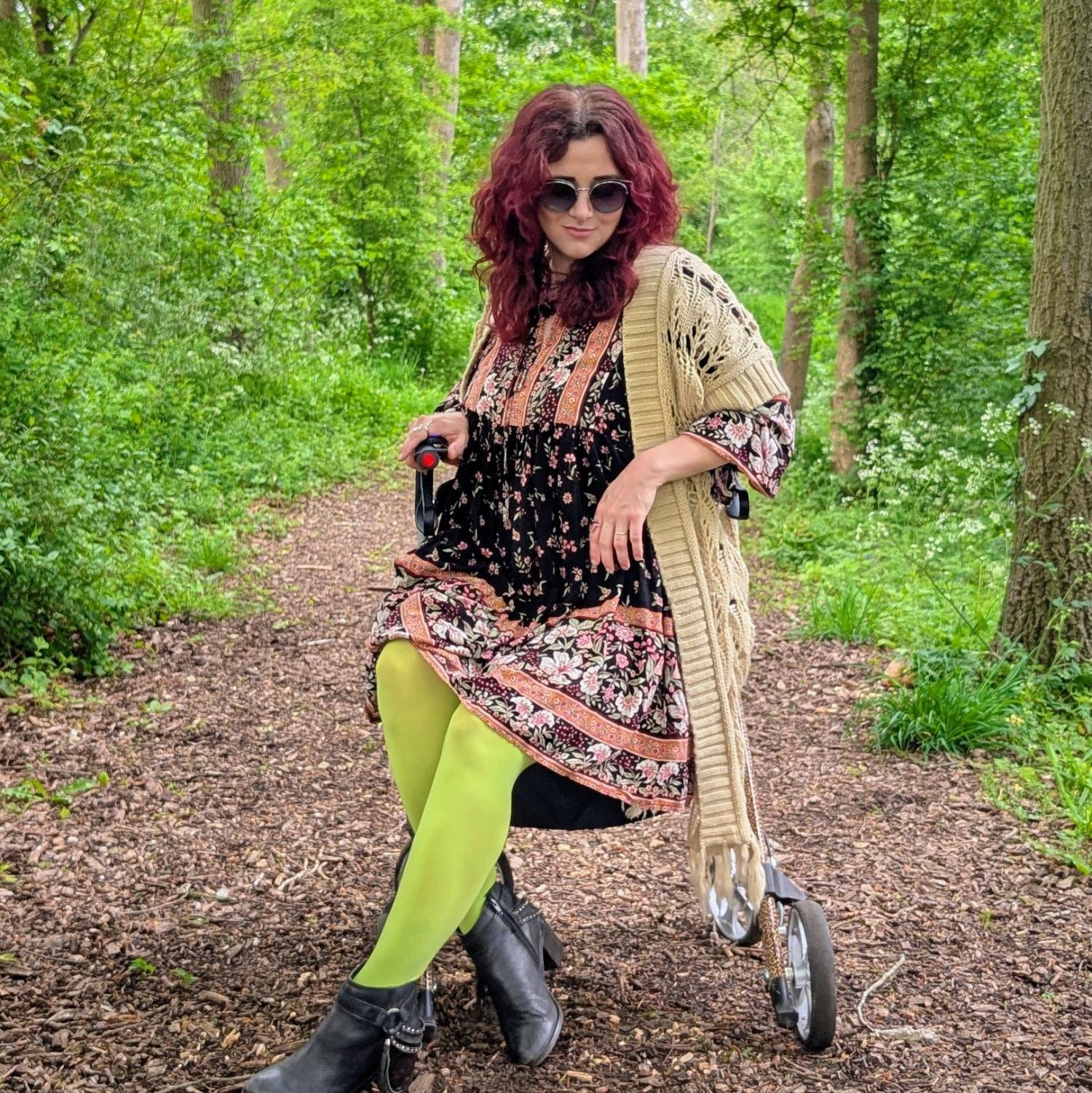 80 Denier Opaque Tights - Granny Smith - Image 3