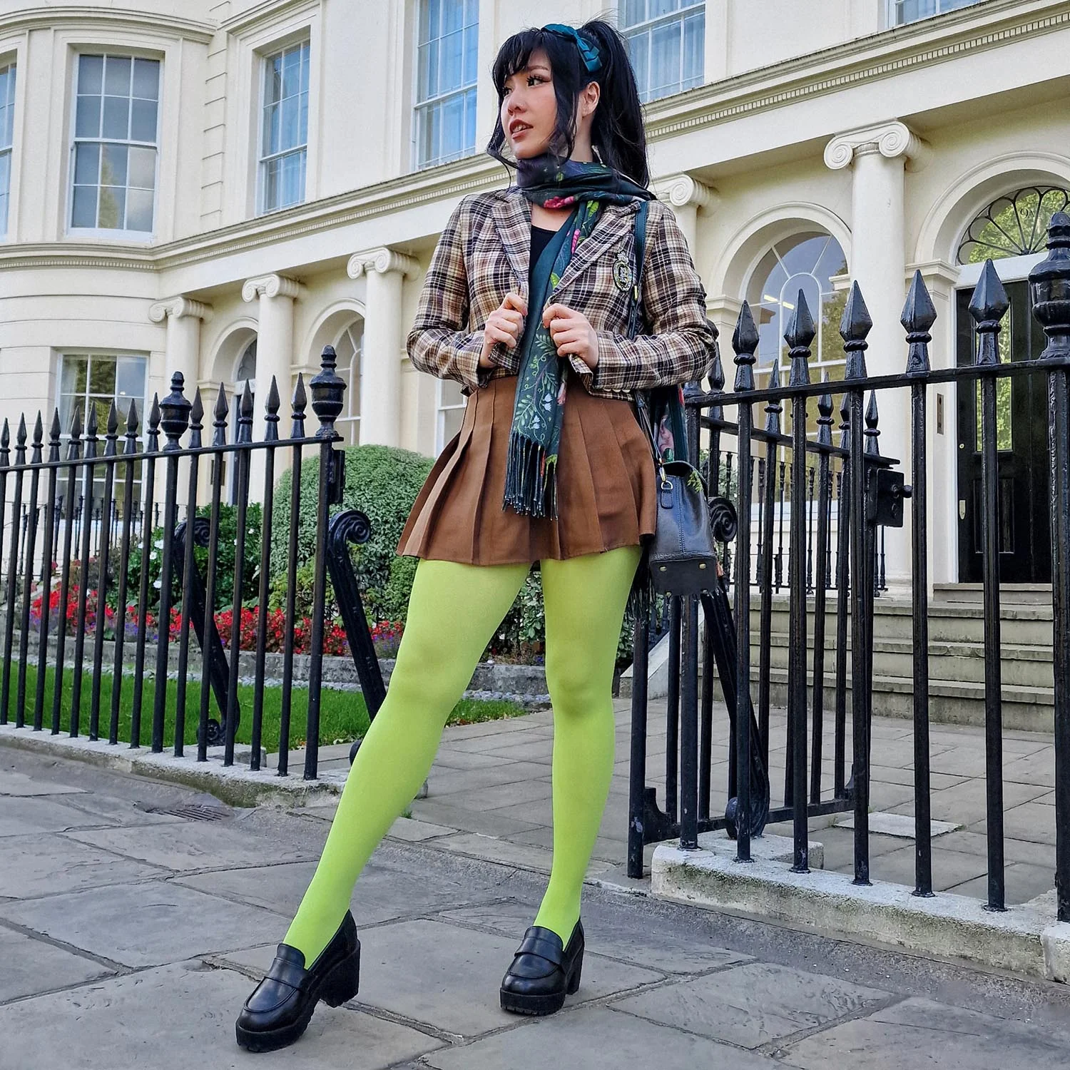 80 Denier Opaque Tights - Granny Smith - Image 6