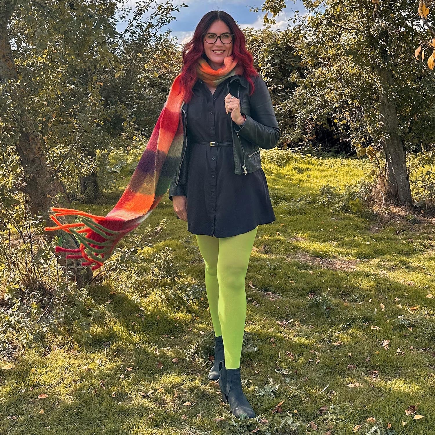 80 Denier Opaque Tights - Granny Smith - Image 7