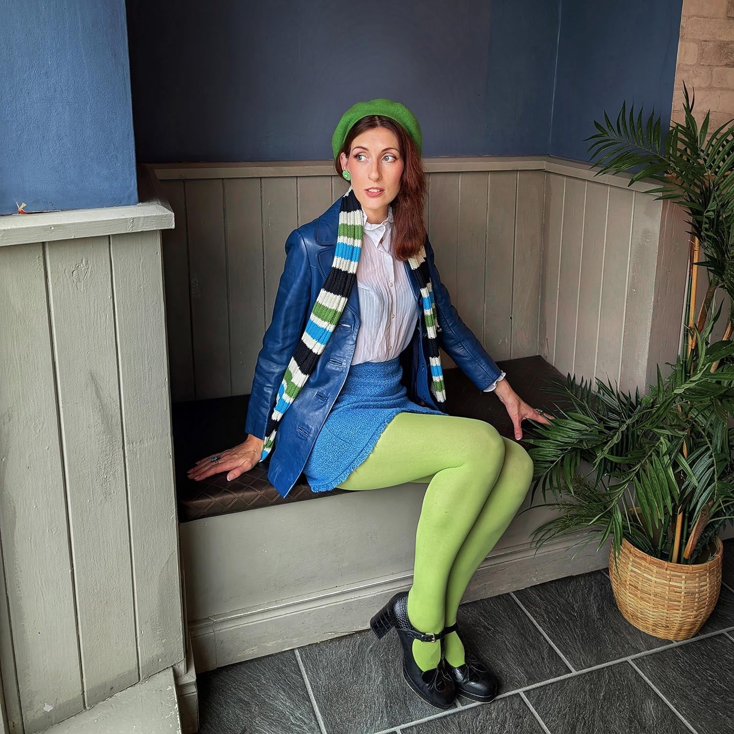 80 Denier Opaque Tights - Granny Smith - Image 9