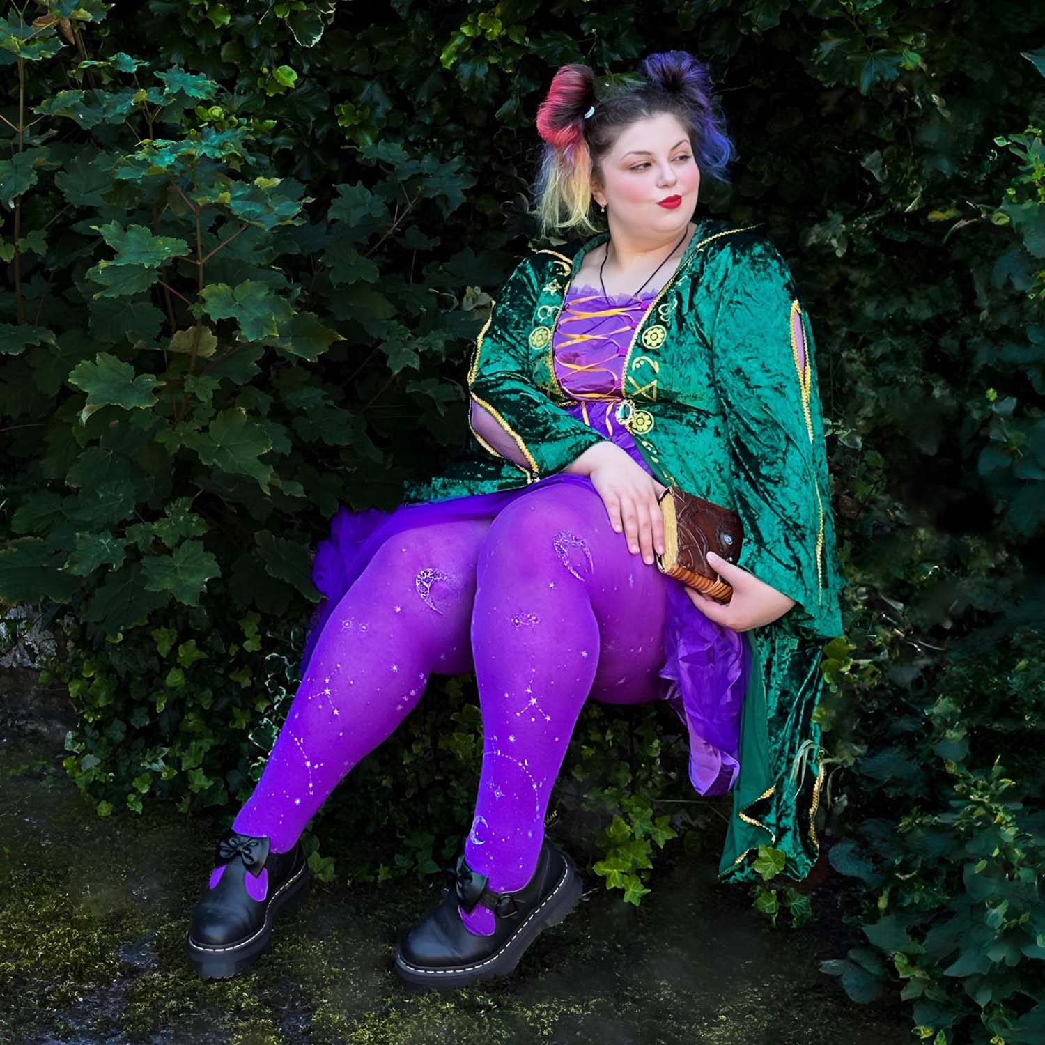 80 Denier Opaque Tights - Hallow-queen Purple - Image 3