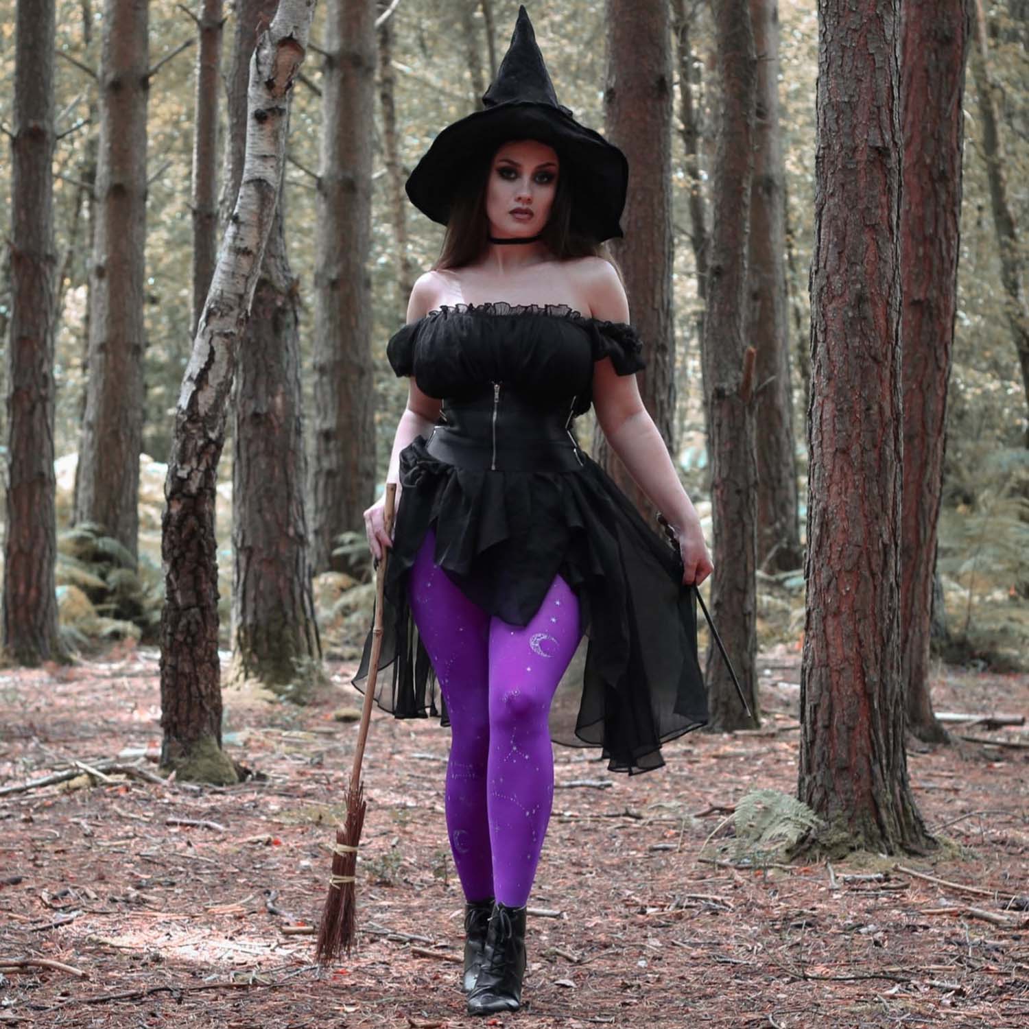 80 Denier Opaque Tights - Hallow-queen Purple - Image 4