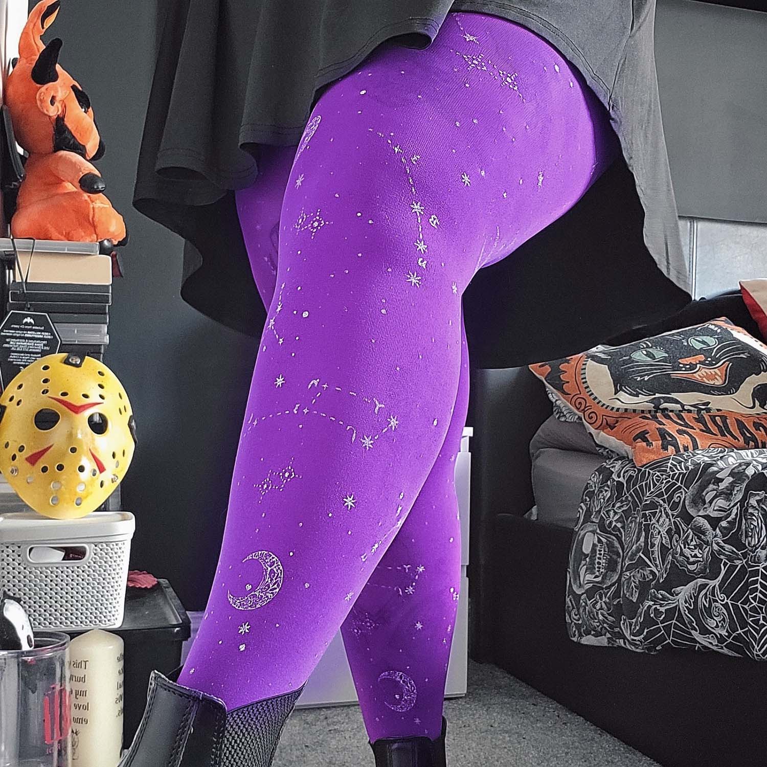 80 Denier Opaque Tights - Hallow-queen Purple - Image 7