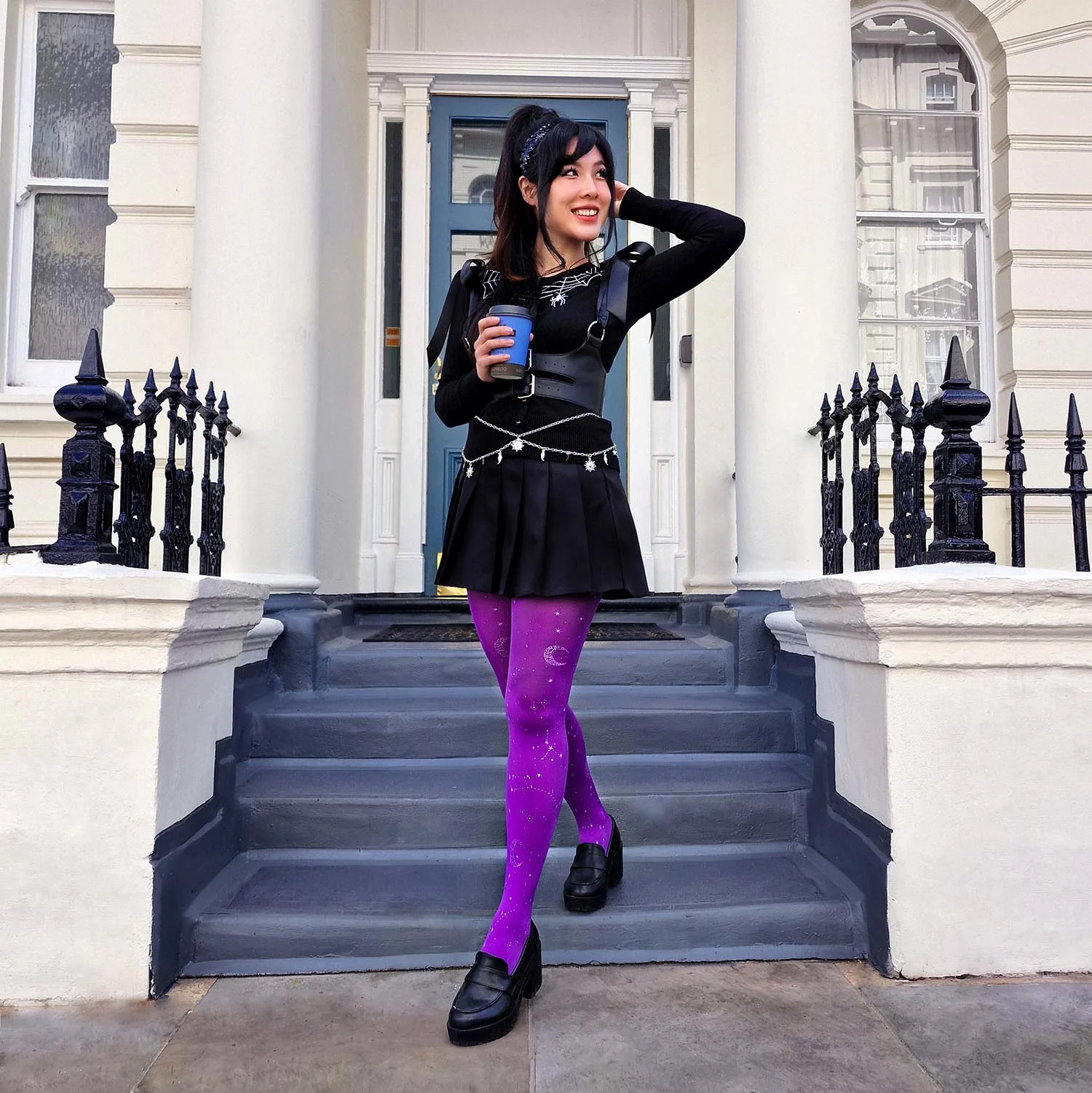 80 Denier Opaque Tights - Hallow-queen Purple - Image 9