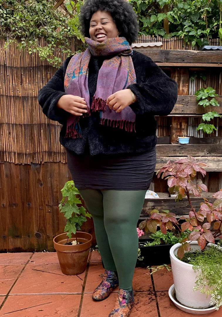 80 Denier Opaque Tights - Hit the Bottle Green - Image 12