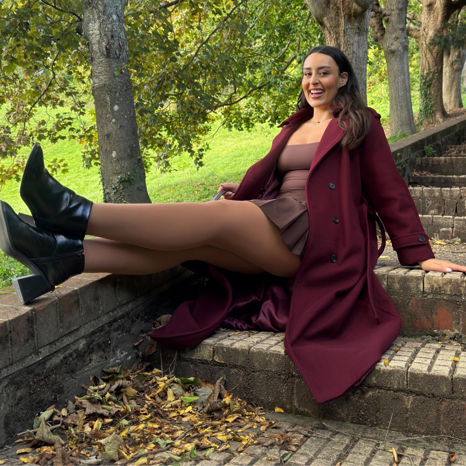80 Denier Opaque Tights - Mocha - Image 15
