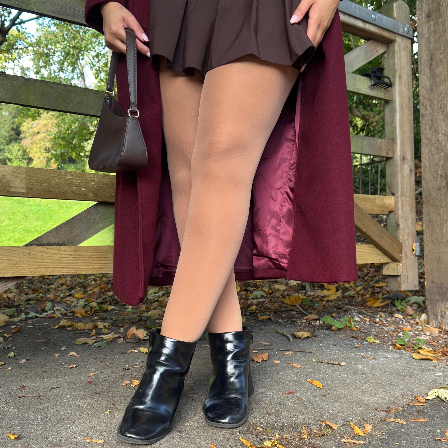 80 Denier Opaque Tights - Mocha - Image 7
