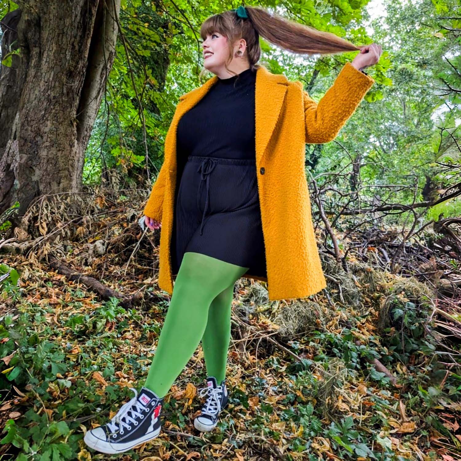 80 Denier Opaque Tights - Peas - Image 6
