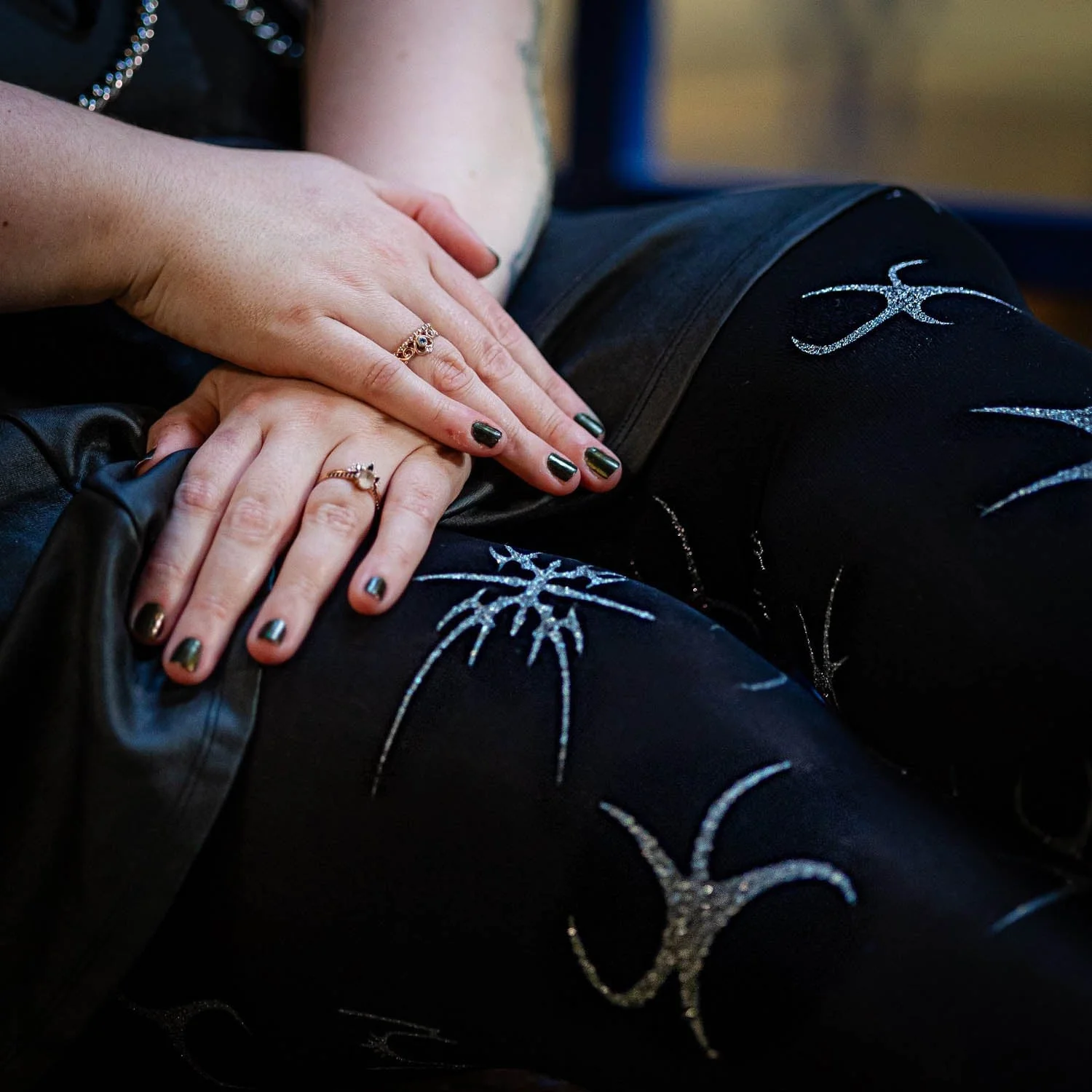 80 Denier Opaque Tights - Silver Ink - Image 3