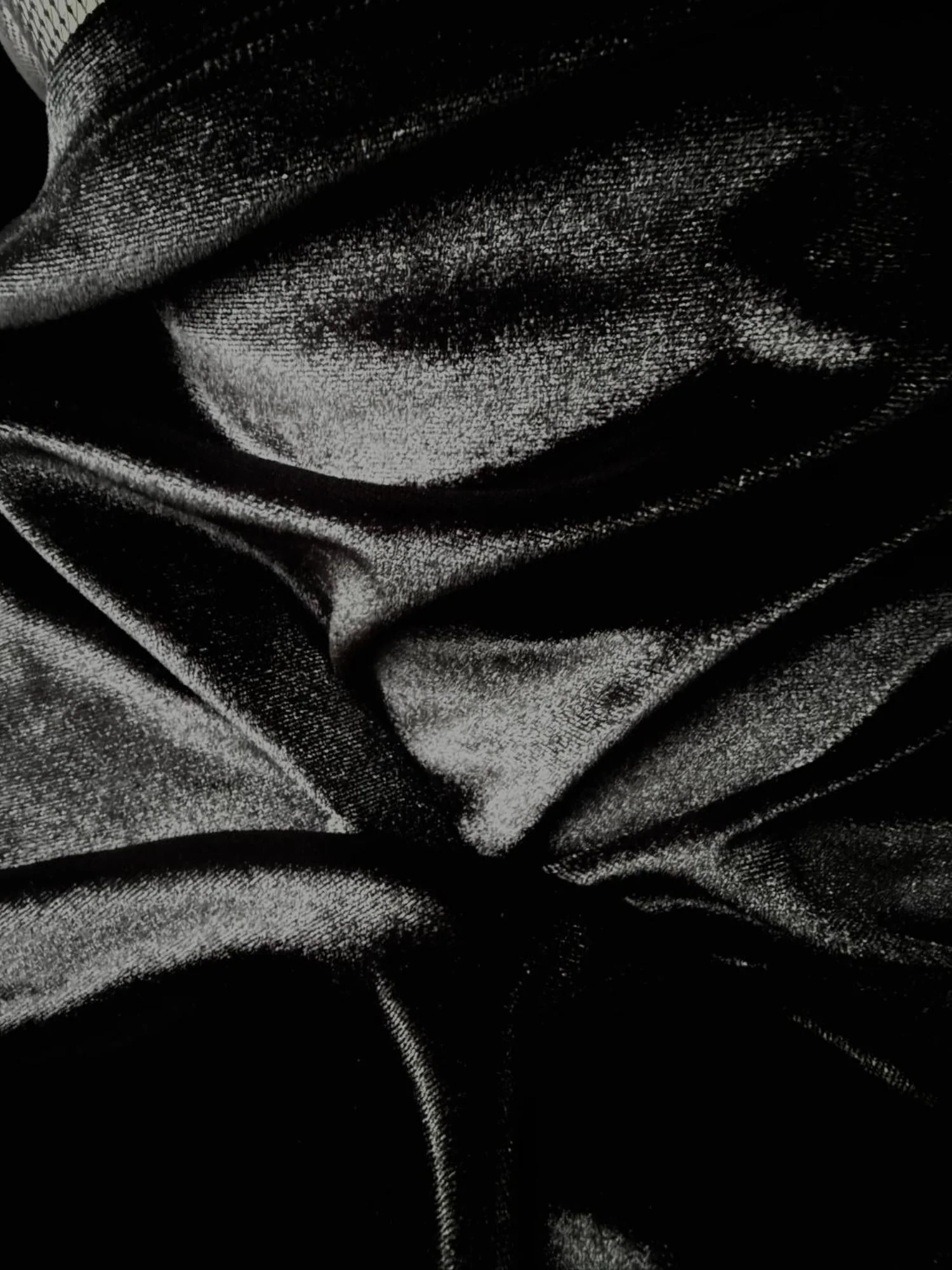 Velvet Baby Doll Dress - Black - Image 13
