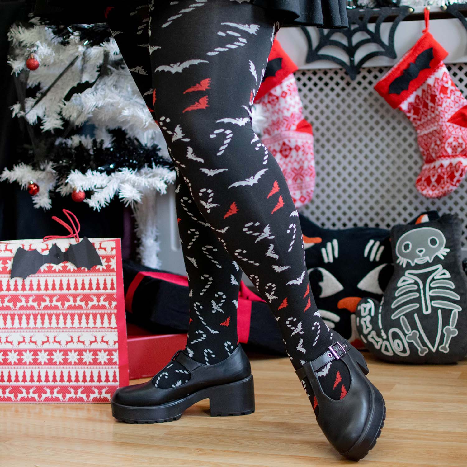 80 Denier Opaque Tights - Bad Santa - Image 3