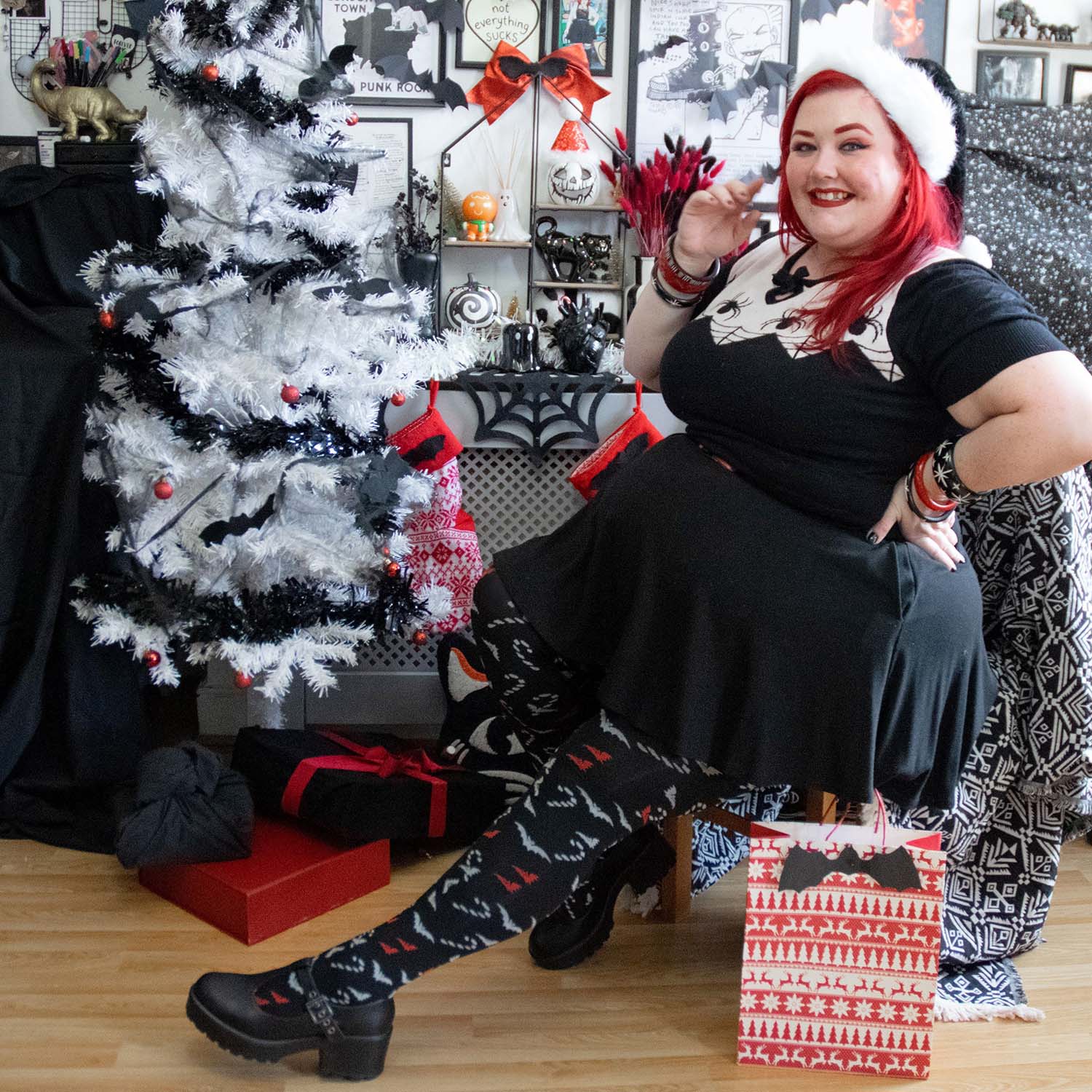 80 Denier Opaque Tights - Bad Santa - Image 7
