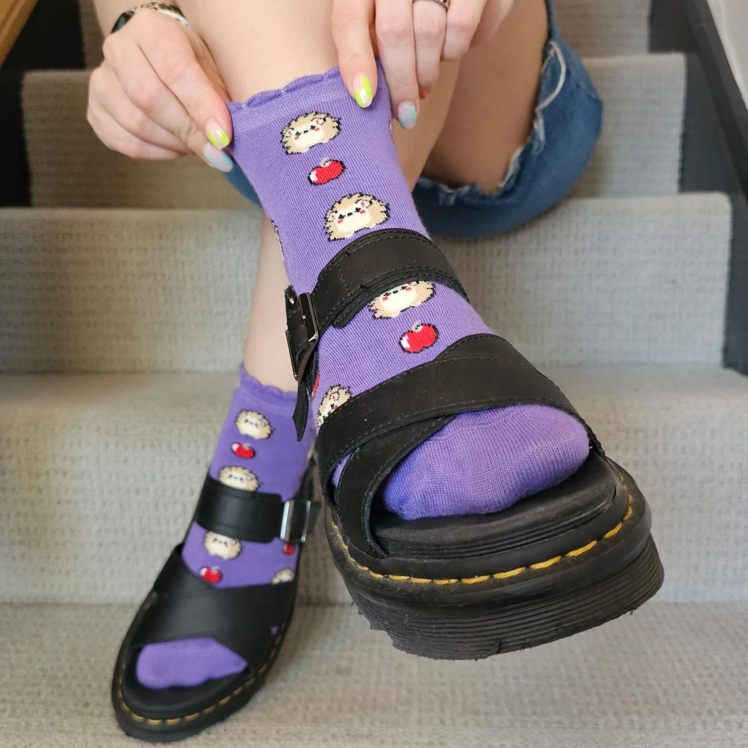 Ultimate Bamboo Ankle Socks - Hedge Hugs - Image 7