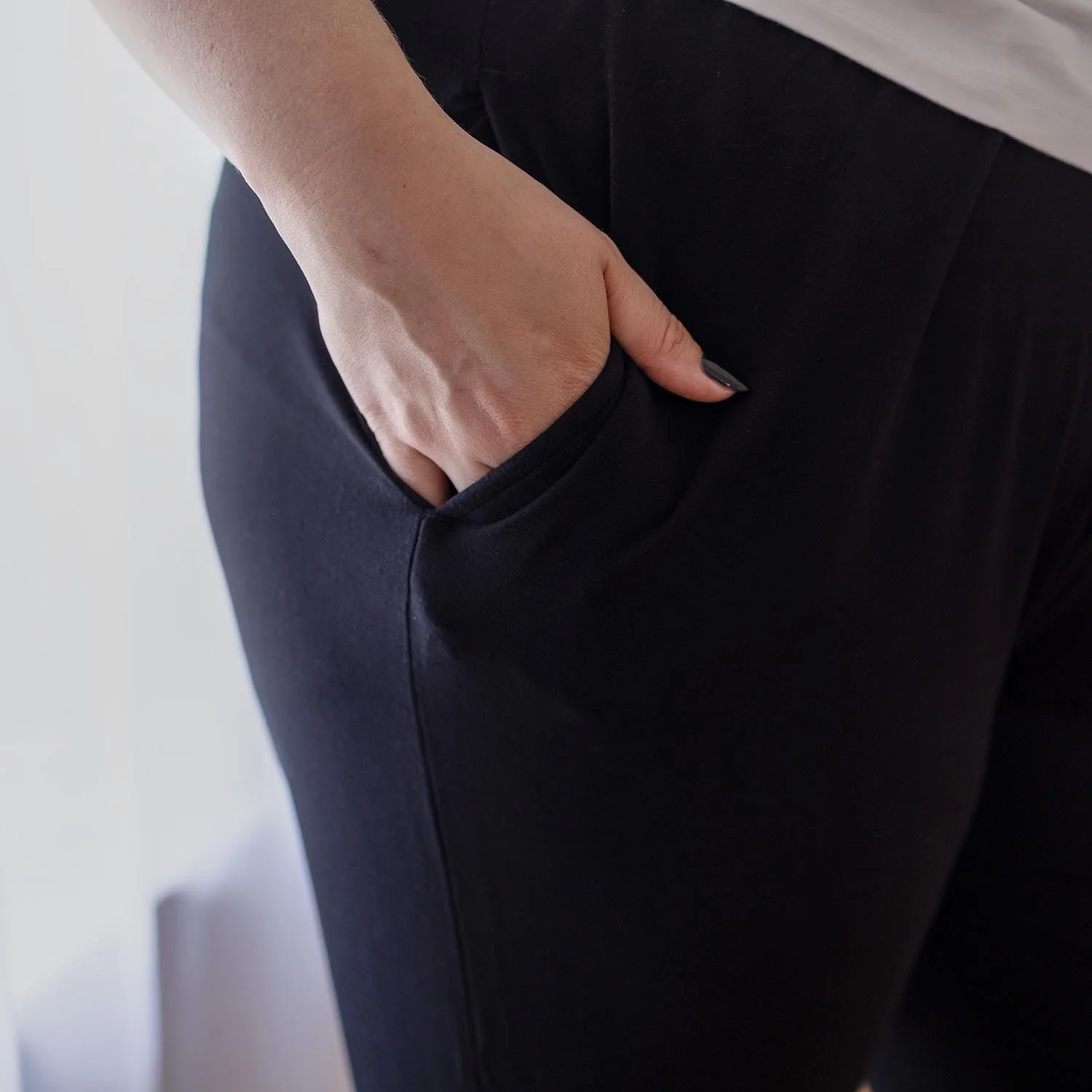 Bamboo Lounge Joggers - Black - Image 10