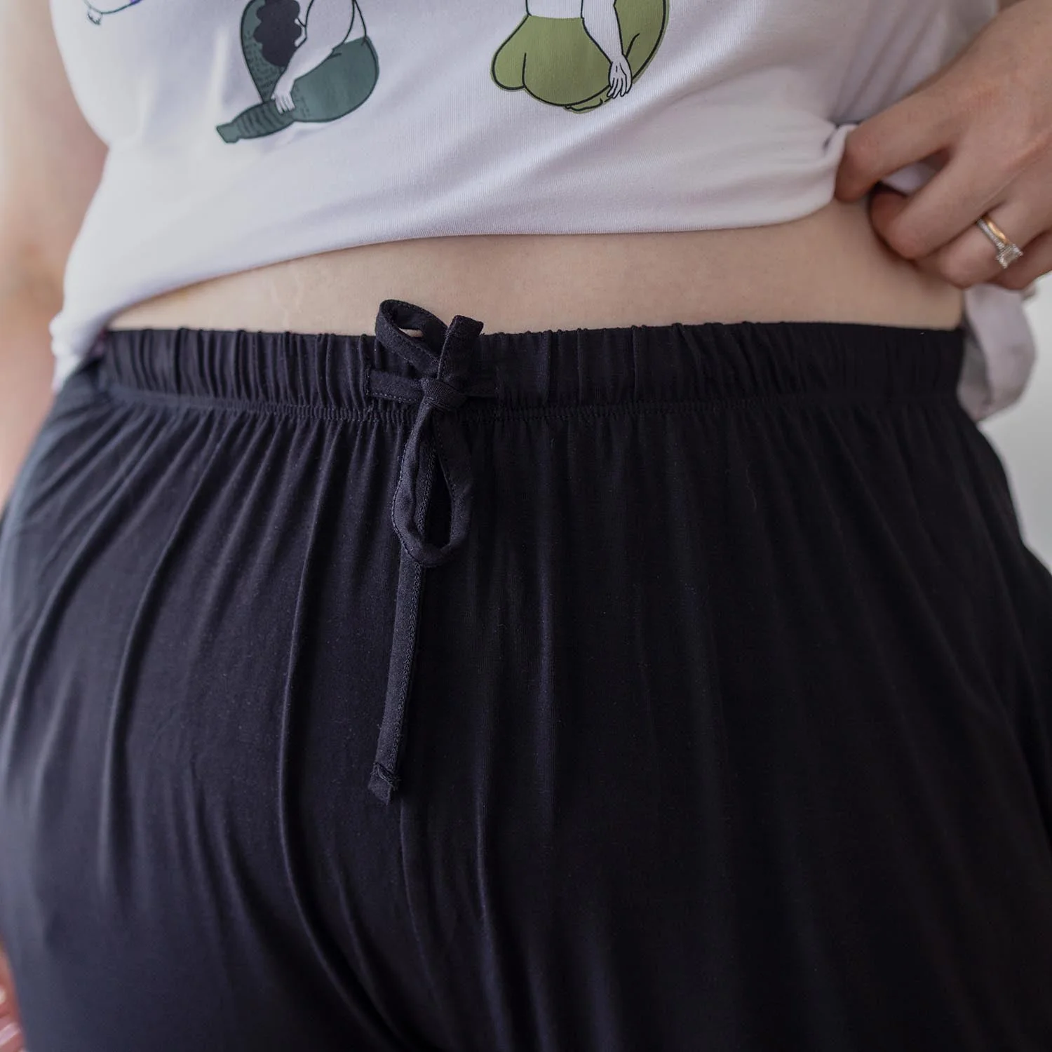Bamboo Lounge Joggers - Black - Image 6